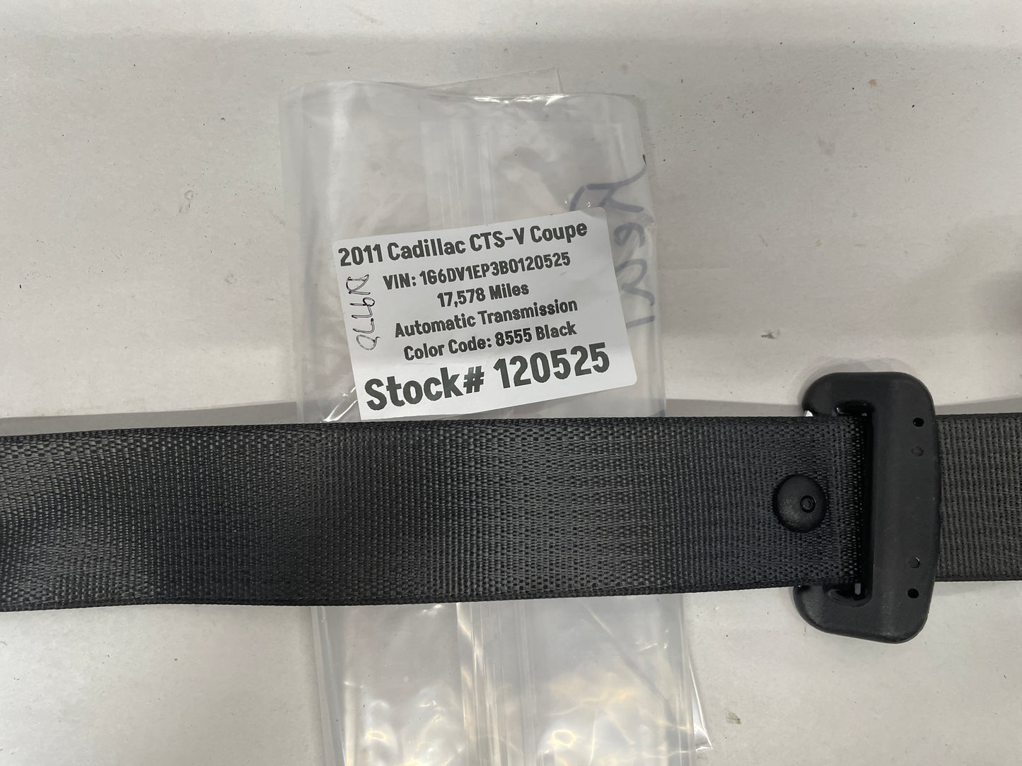 2011 Cadillac CTS-V Coupe LH Driver Rear Seat Belt Seatbelt Retractor OEM - Day's Parts Yard