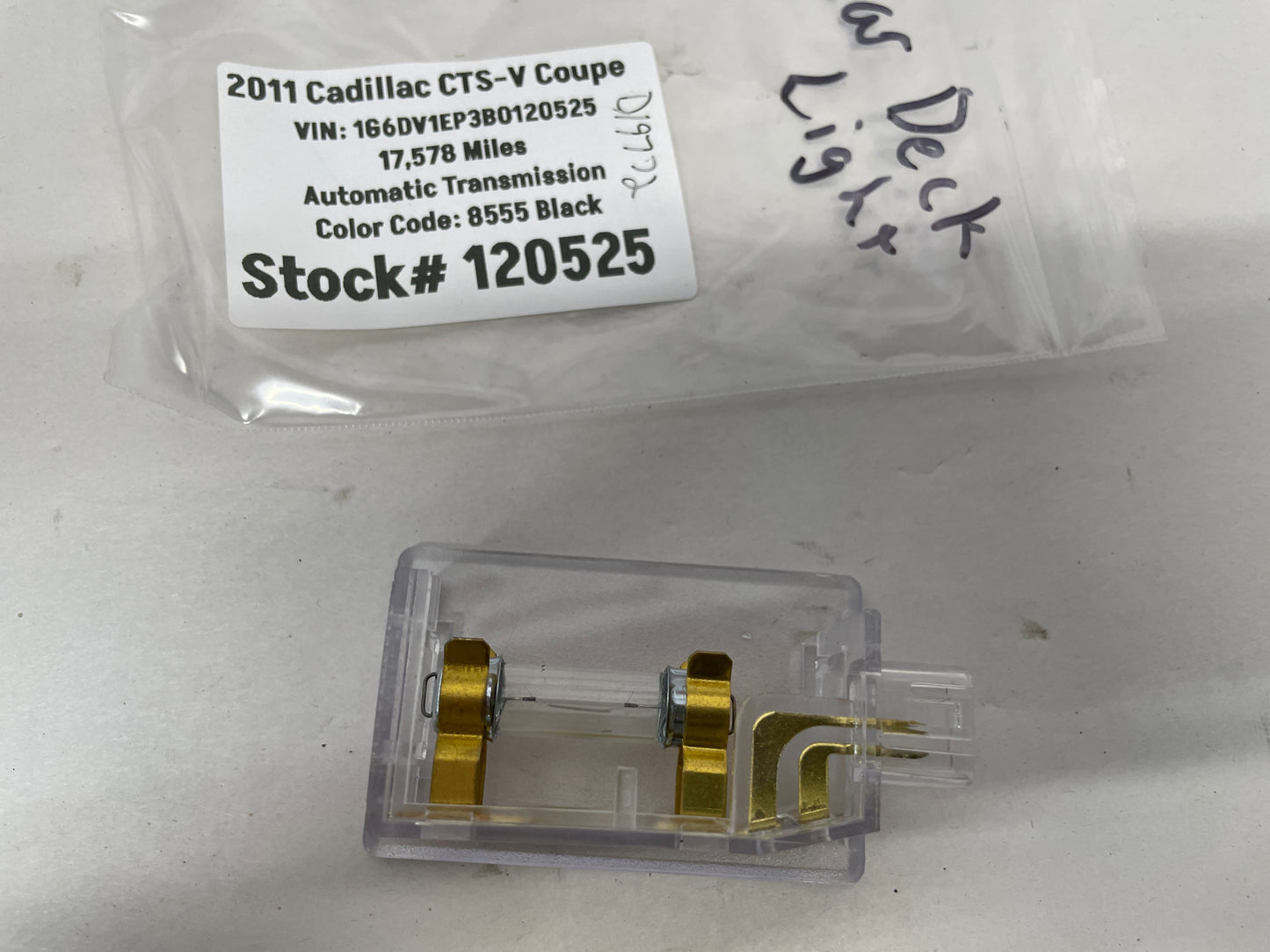 2011 Cadillac CTS-V Coupe Rear Trunk Cargo Compartment Light OEM - Day's Parts Yard
