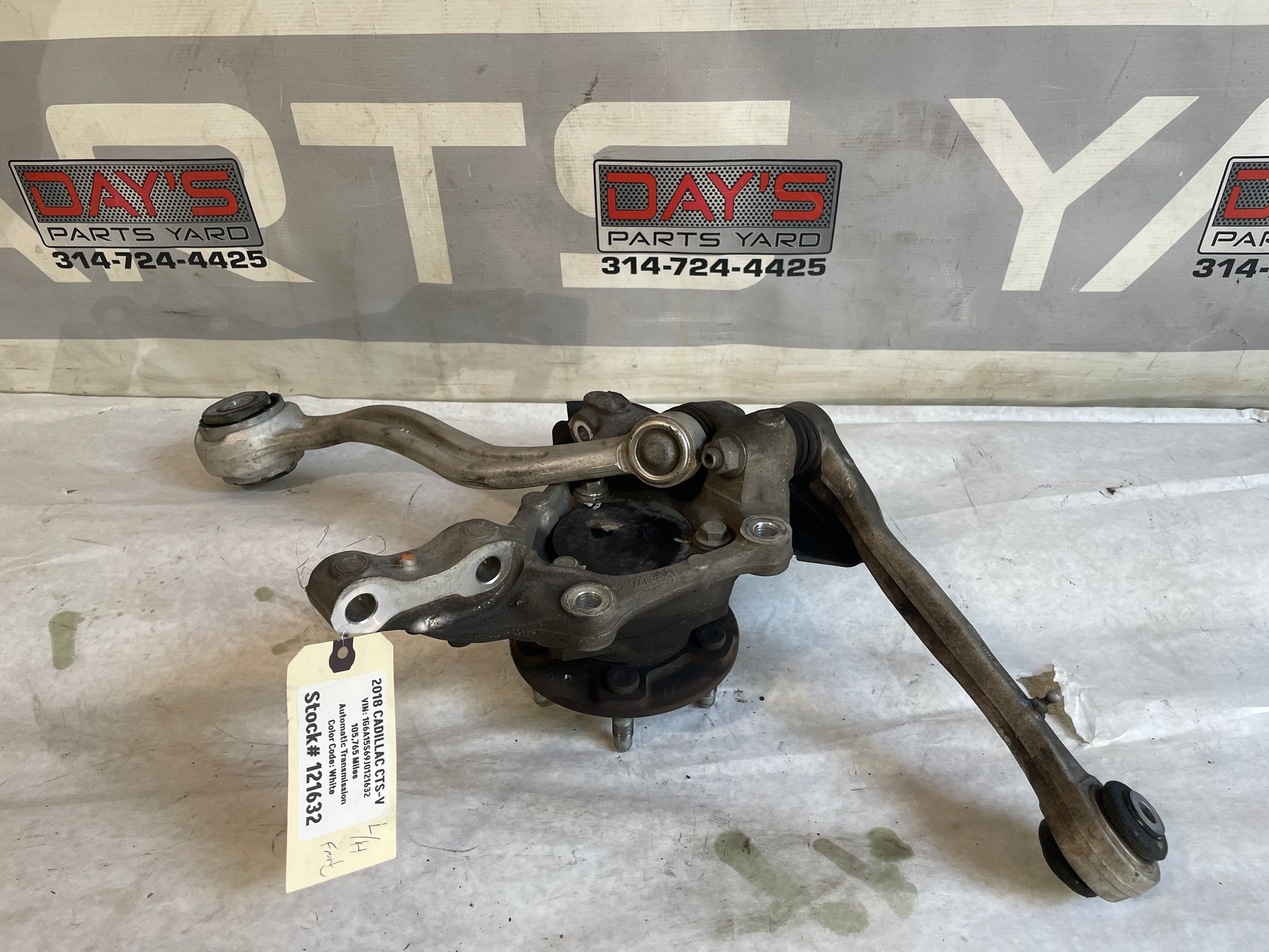 2018 Cadillac CTS-V Front LH Driver Spindle Knuckle Hub w/ Control Arms OEM - Day's Parts Yard