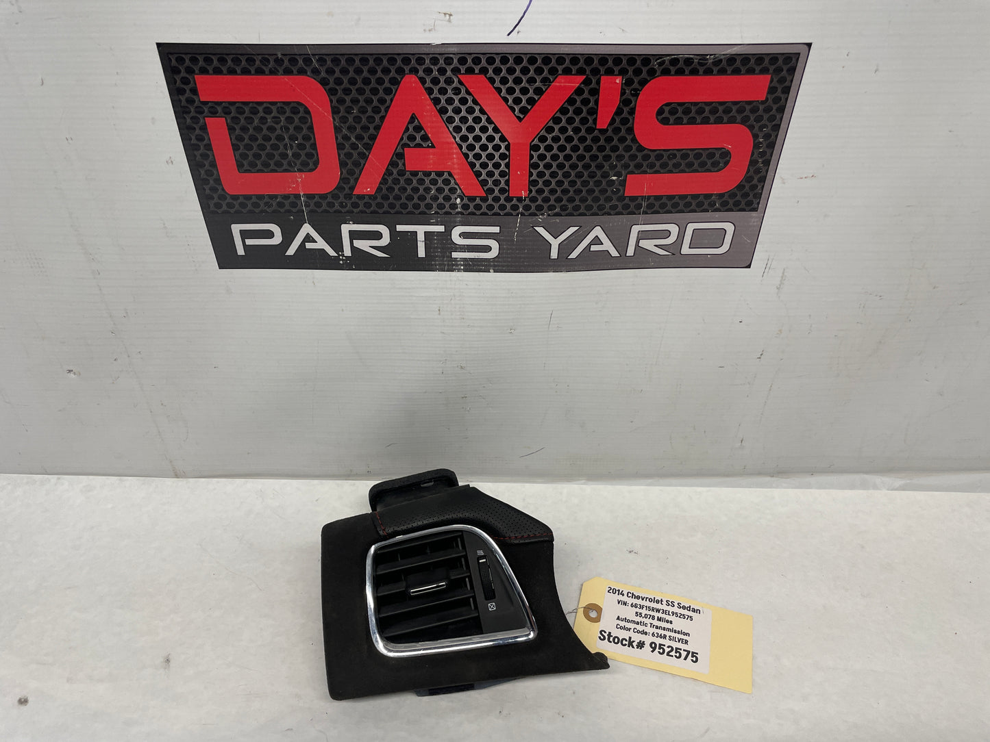 2014 Chevy SS Sedan LH Driver Suede Dash Vent Trim Panel Insert OEM