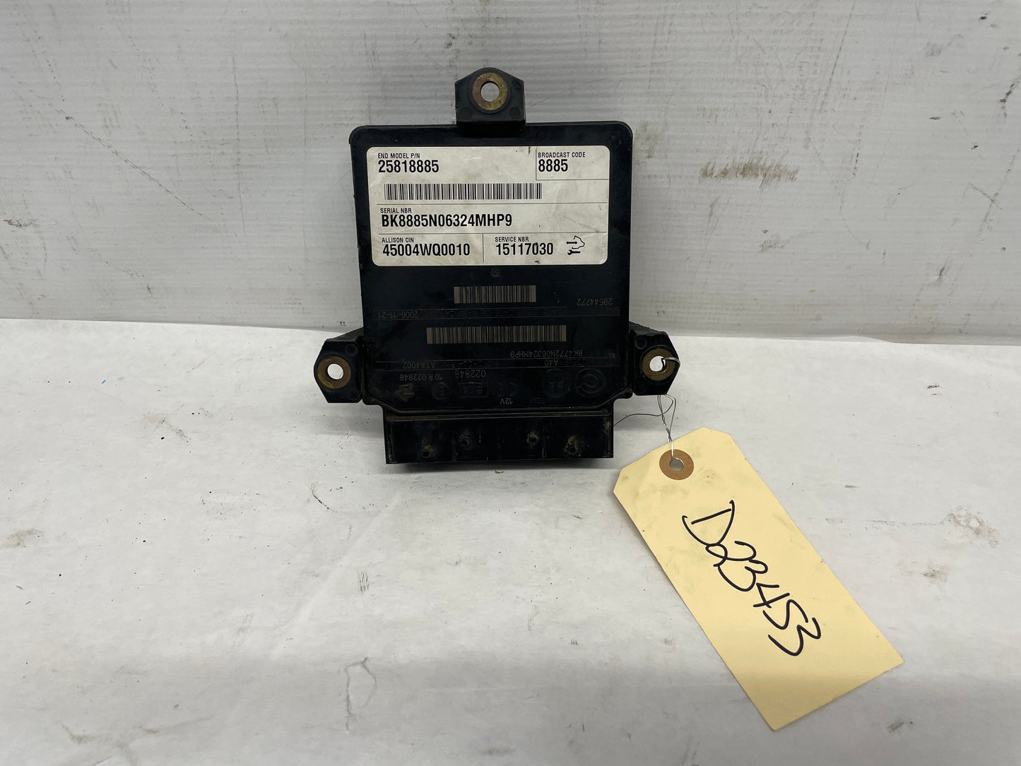 2007 Chevy Silverado C3500 Allison Transmission Control Module A40 TCM TCU OEM - Day's Parts Yard