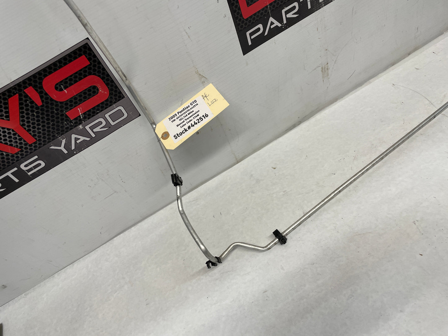 2005 Pontiac GTO AC A/C Air Conditioner Line Hose Tube OEM - Day's Parts Yard