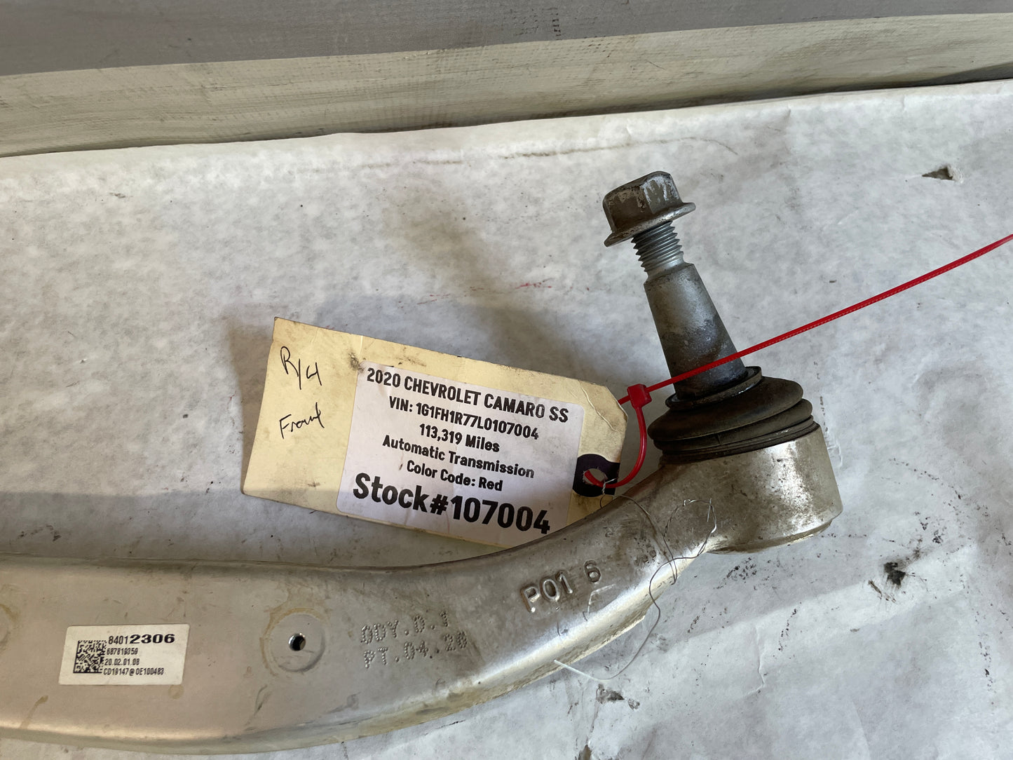 2020 Chevy Camaro SS Front RH Passenger Lower Control Arm OEM - Day's Parts Yard