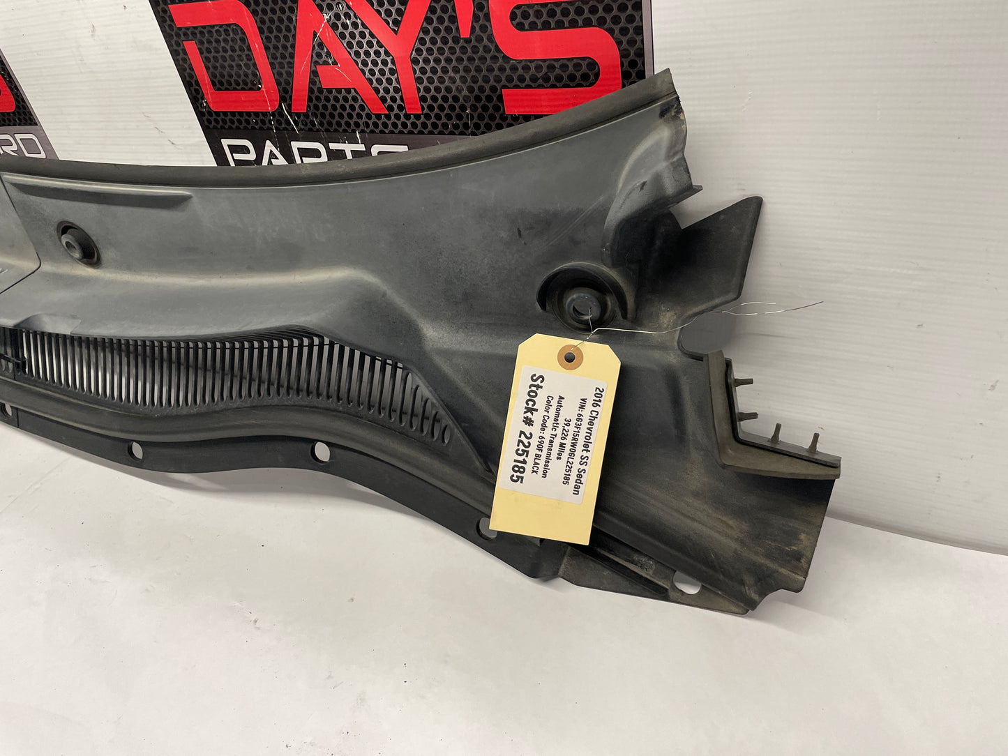 2016 Chevy SS Sedan Windshield Wiper Cowl OEM - Day's Parts Yard
