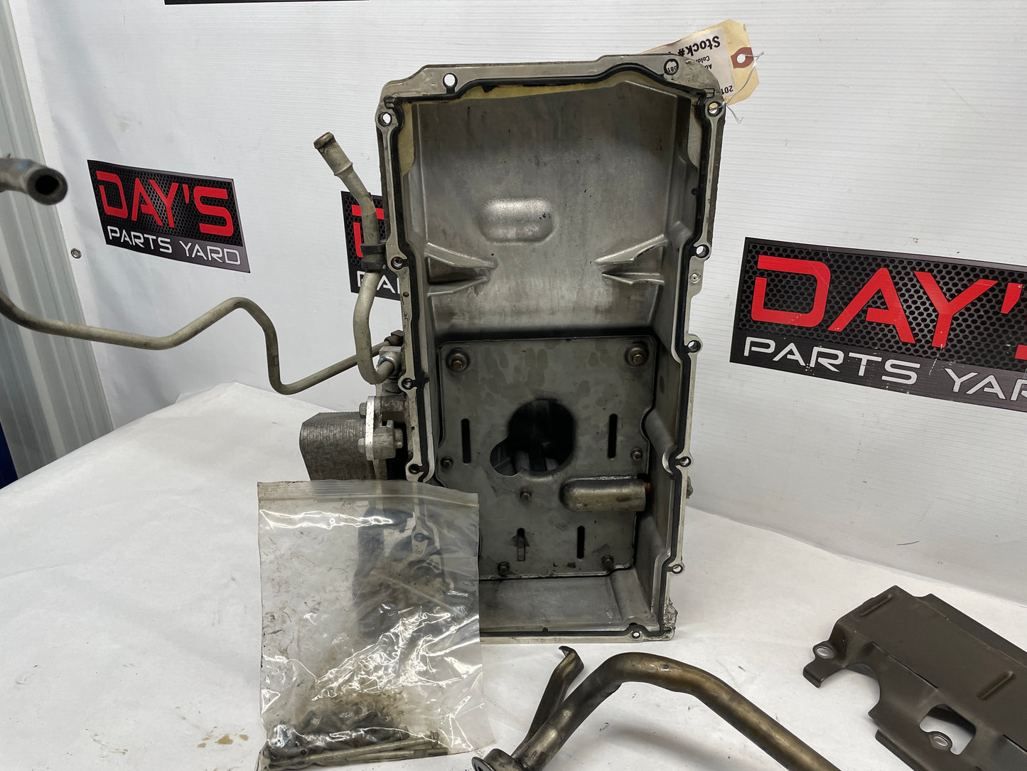 2014 Cadillac CTS-V Coupe Complete Oil Pan Assembly w/ Cooler & Dipstick OEM - Day's Parts Yard