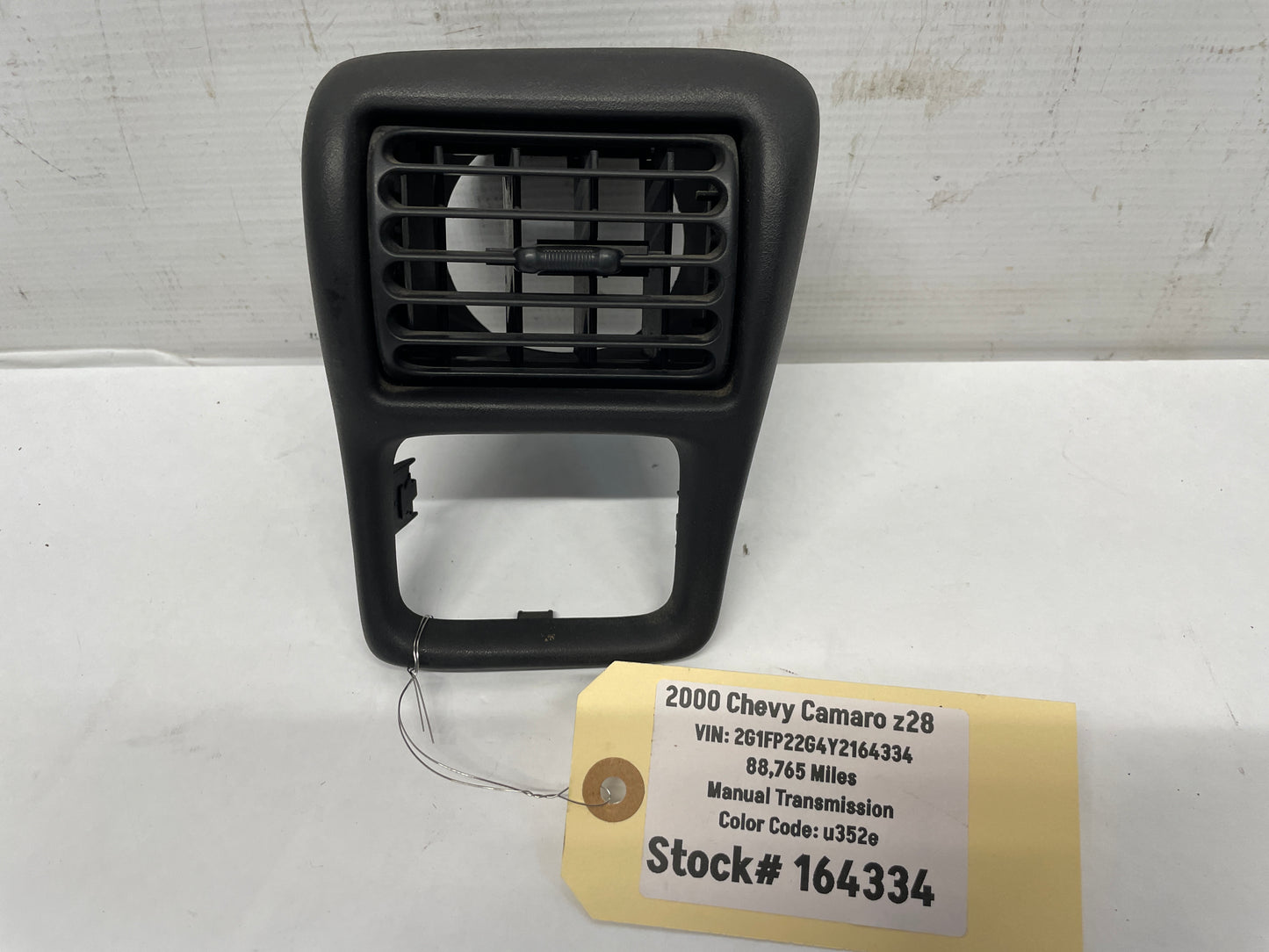 2000 Chevy Camaro Z28 LH Driver Ebony Black Dash Vent Bezel Trim OEM - Day's Parts Yard