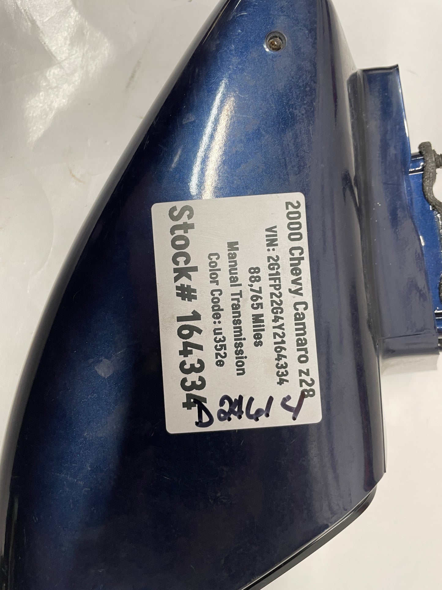 2000 Chevy Camaro Z28 RH Passenger Exterior Out Side Mirror OEM - Day's Parts Yard