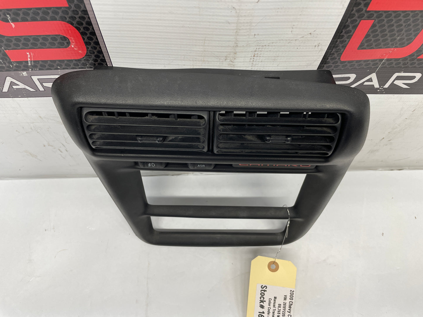 2000 Chevy Camaro Z28 Center Dashboard Radio Stereo Bezel Trim Plate OEM Ebony Black - Day's Parts Yard