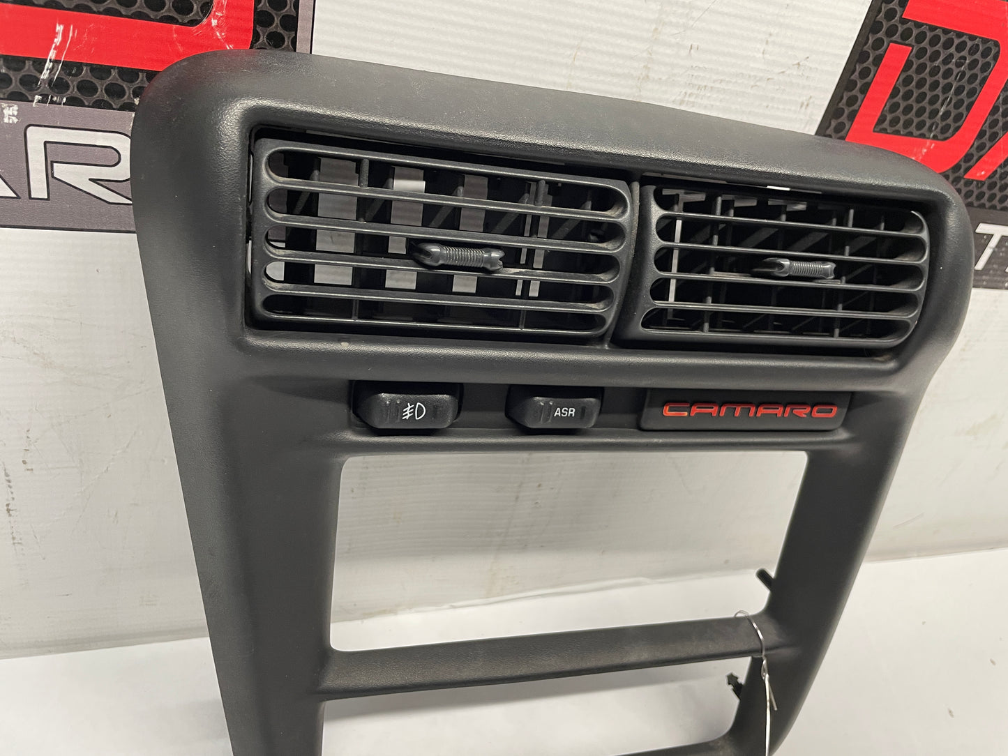 2000 Chevy Camaro Z28 Center Dashboard Radio Stereo Bezel Trim Plate OEM Ebony Black - Day's Parts Yard