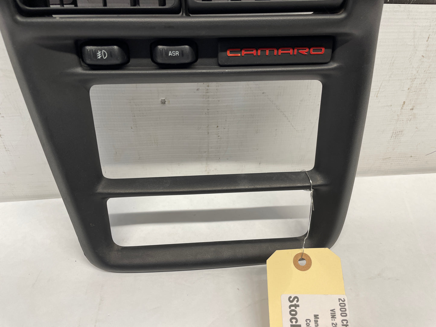 2000 Chevy Camaro Z28 Center Dashboard Radio Stereo Bezel Trim Plate OEM Ebony Black - Day's Parts Yard