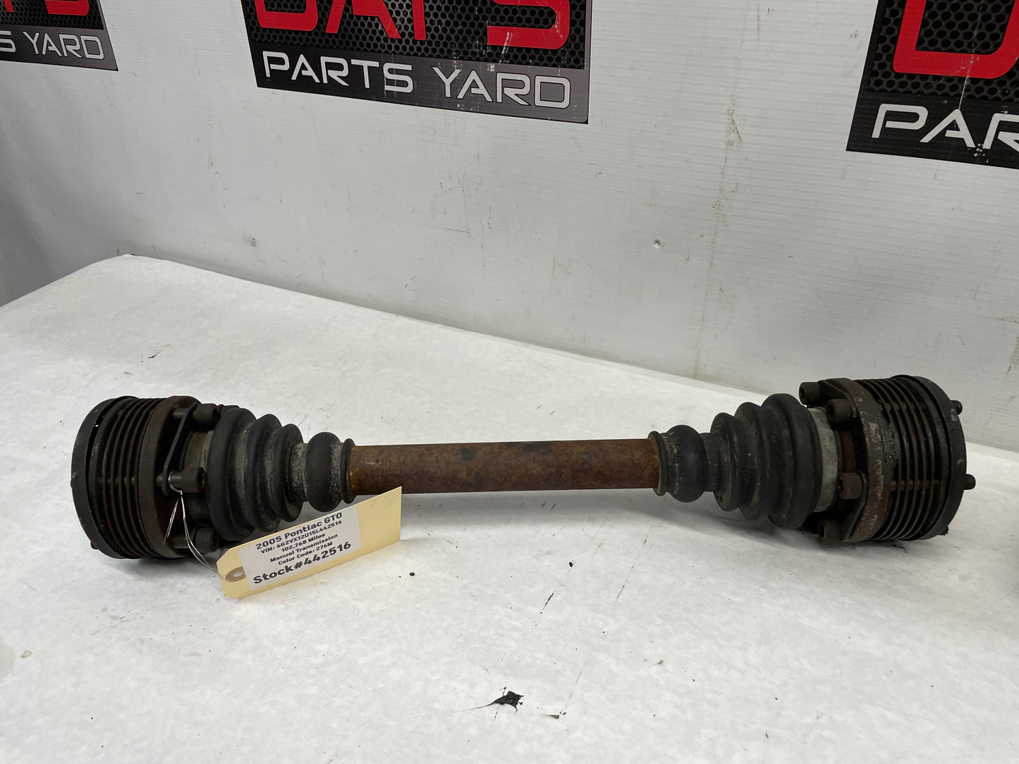 2005 Pontiac GTO LH & RH Rear CV Axle Half Shaft Aftermarket - Day's Parts Yard