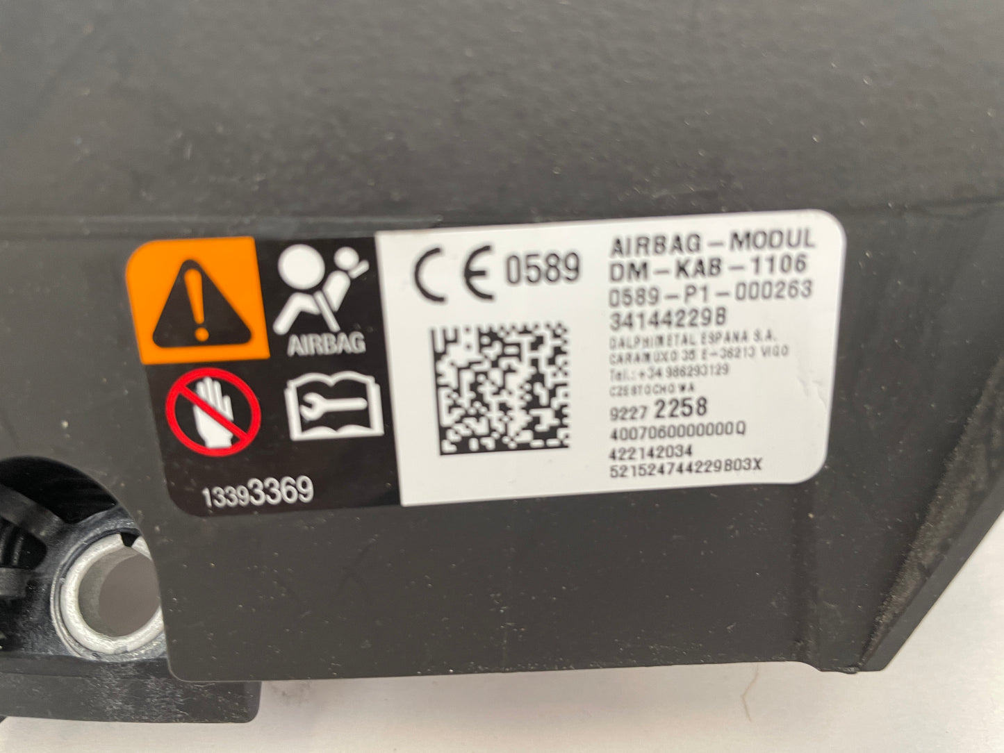 2017 Chevy SS Sedan RH Passenger Side Knee Airbag Dash Bag OEM - Day's Parts Yard