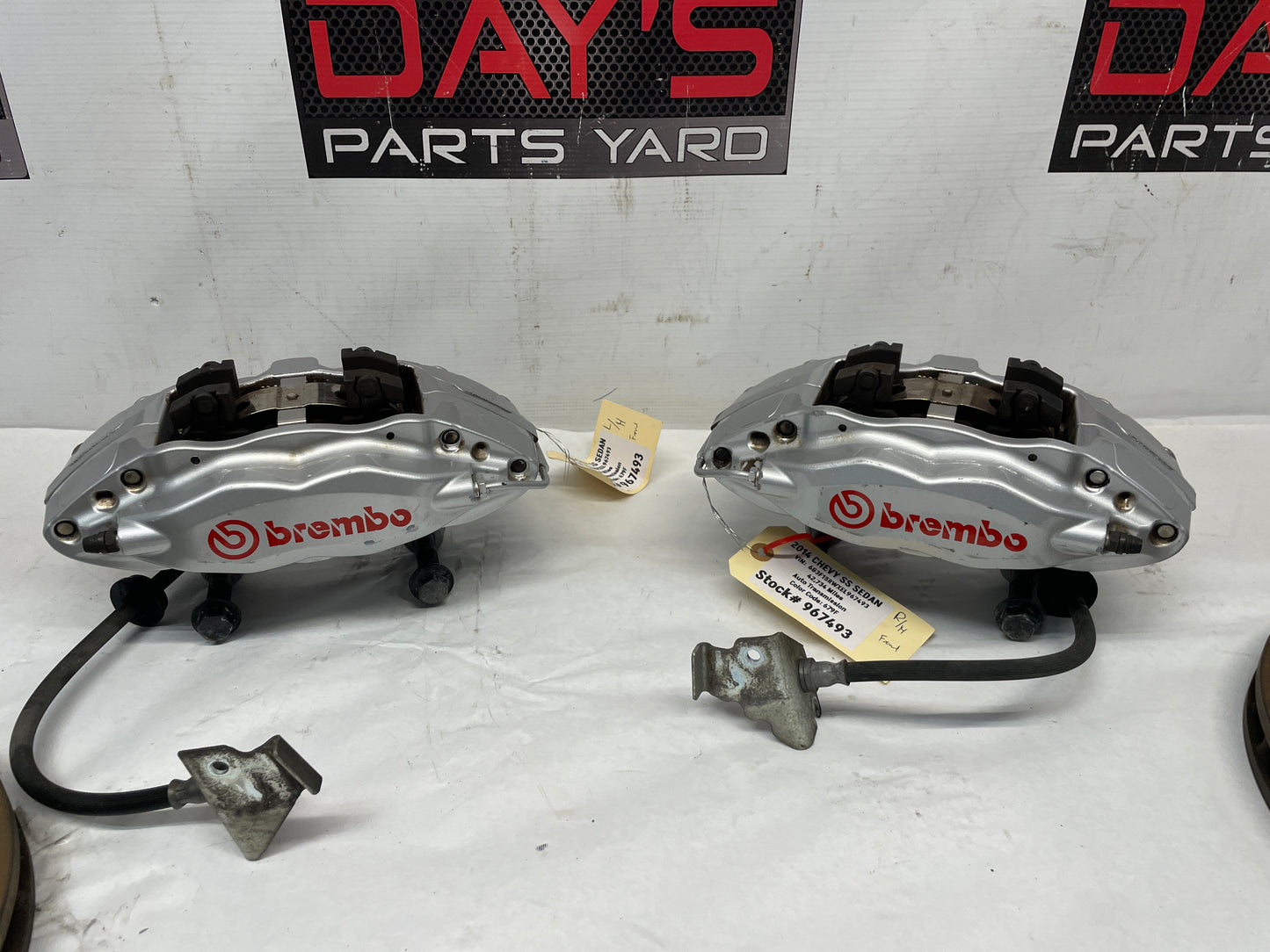 2014 Chevy SS Sedan Front Brembo Brake Calipers & Rotors OEM - Day's Parts Yard
