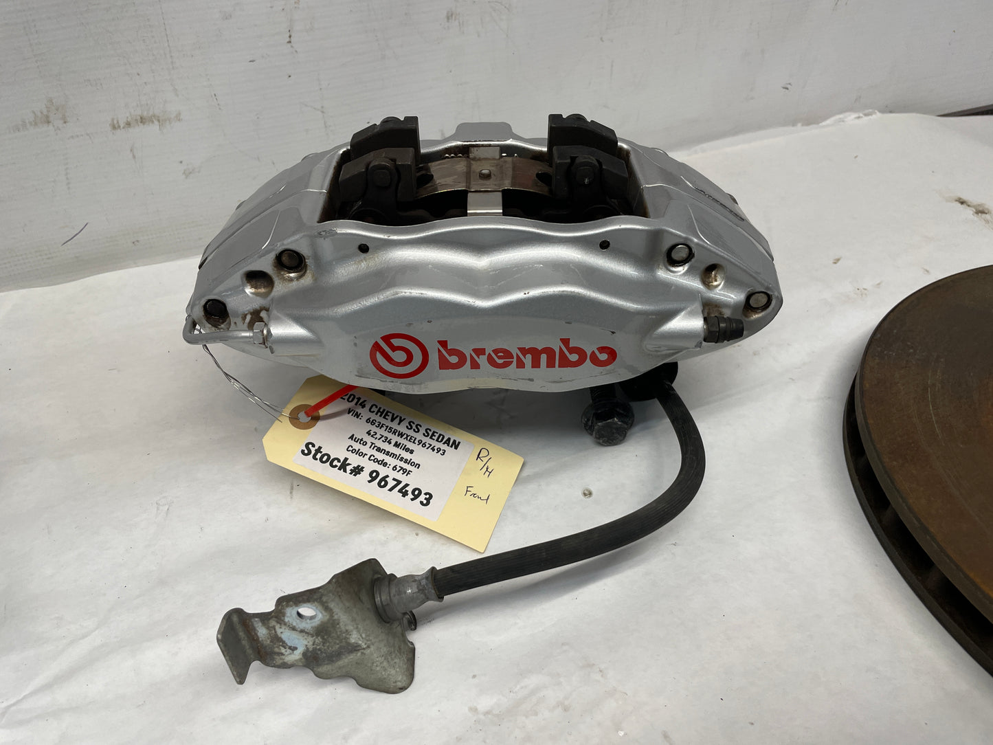 2014 Chevy SS Sedan Front Brembo Brake Calipers & Rotors OEM - Day's Parts Yard
