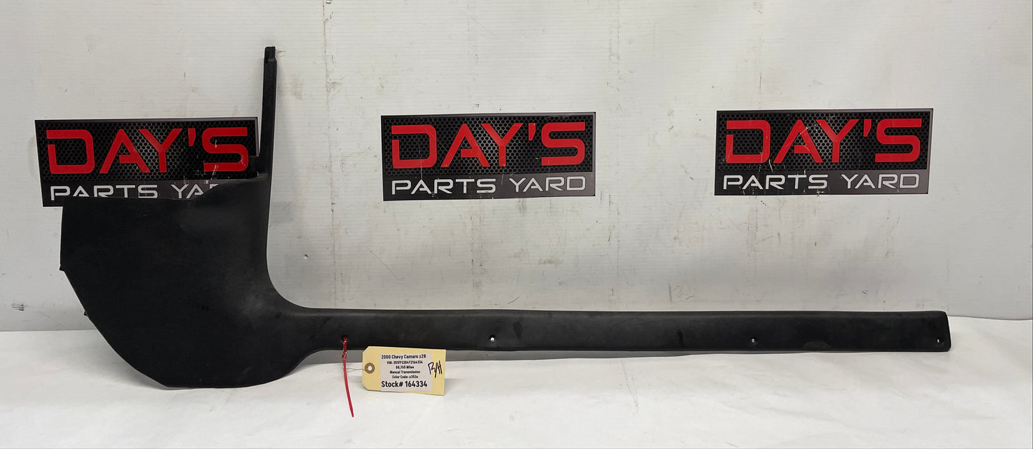 2000 Chevy Camaro Z28 RH Passenger Interior Kick Panel Sill Trim Black Ebony OEM - Day's Parts Yard