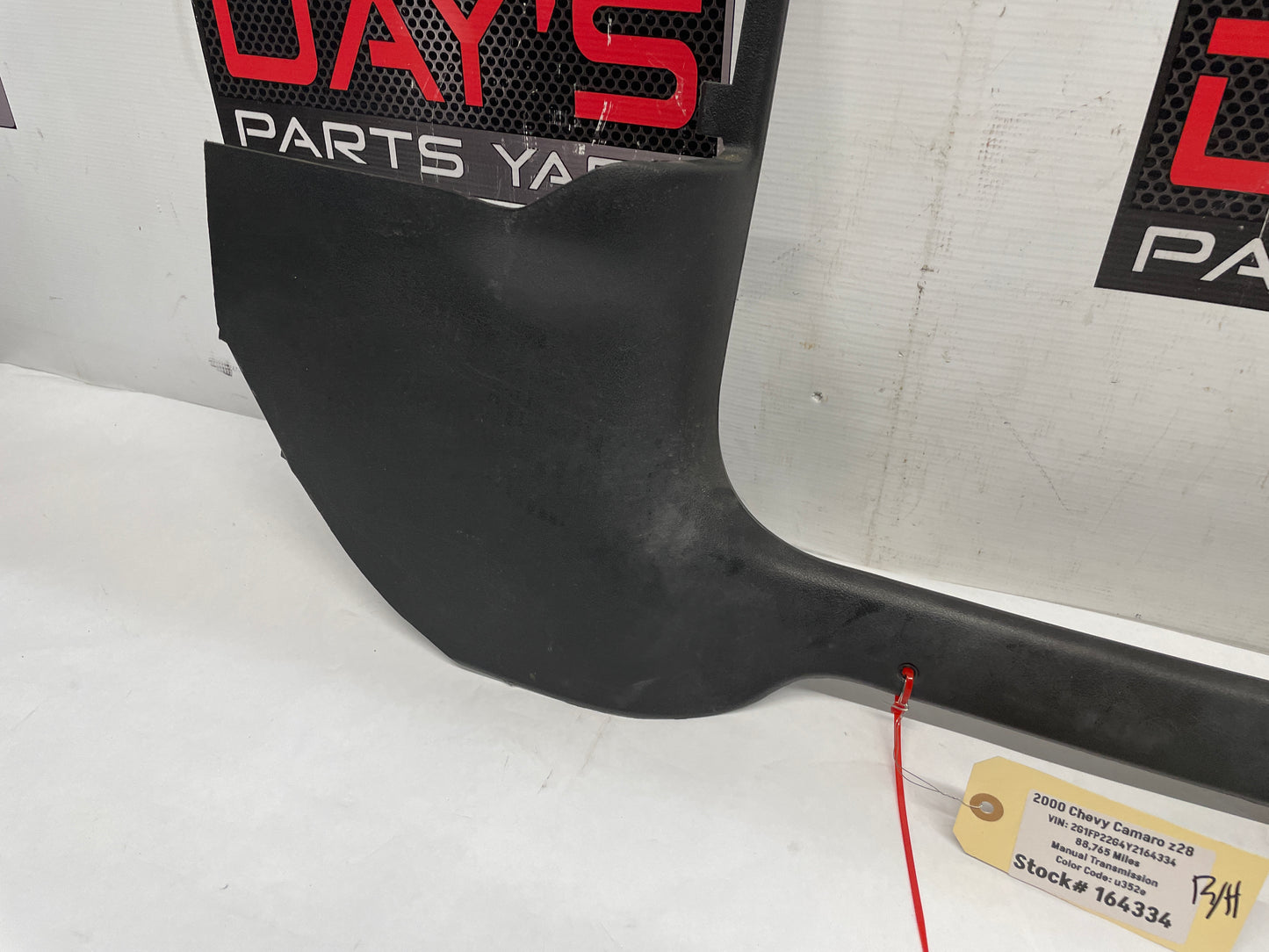2000 Chevy Camaro Z28 RH Passenger Interior Kick Panel Sill Trim Black Ebony OEM - Day's Parts Yard
