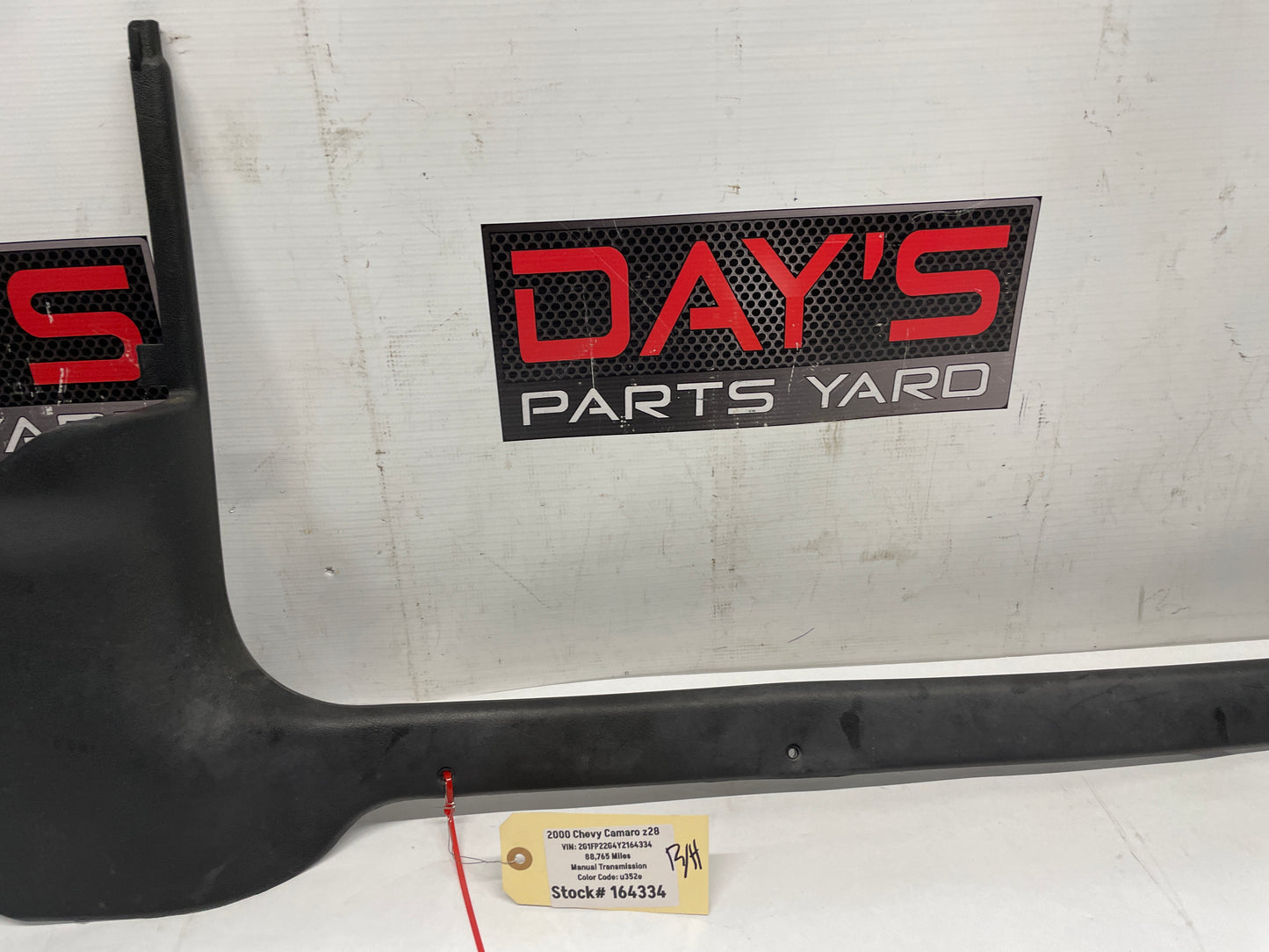 2000 Chevy Camaro Z28 RH Passenger Interior Kick Panel Sill Trim Black Ebony OEM - Day's Parts Yard