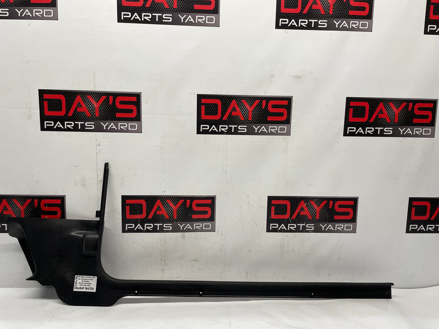 2000 Chevy Camaro Z28 LH Driver Interior Kick Panel Sill Trim Black Ebony OEM - Day's Parts Yard