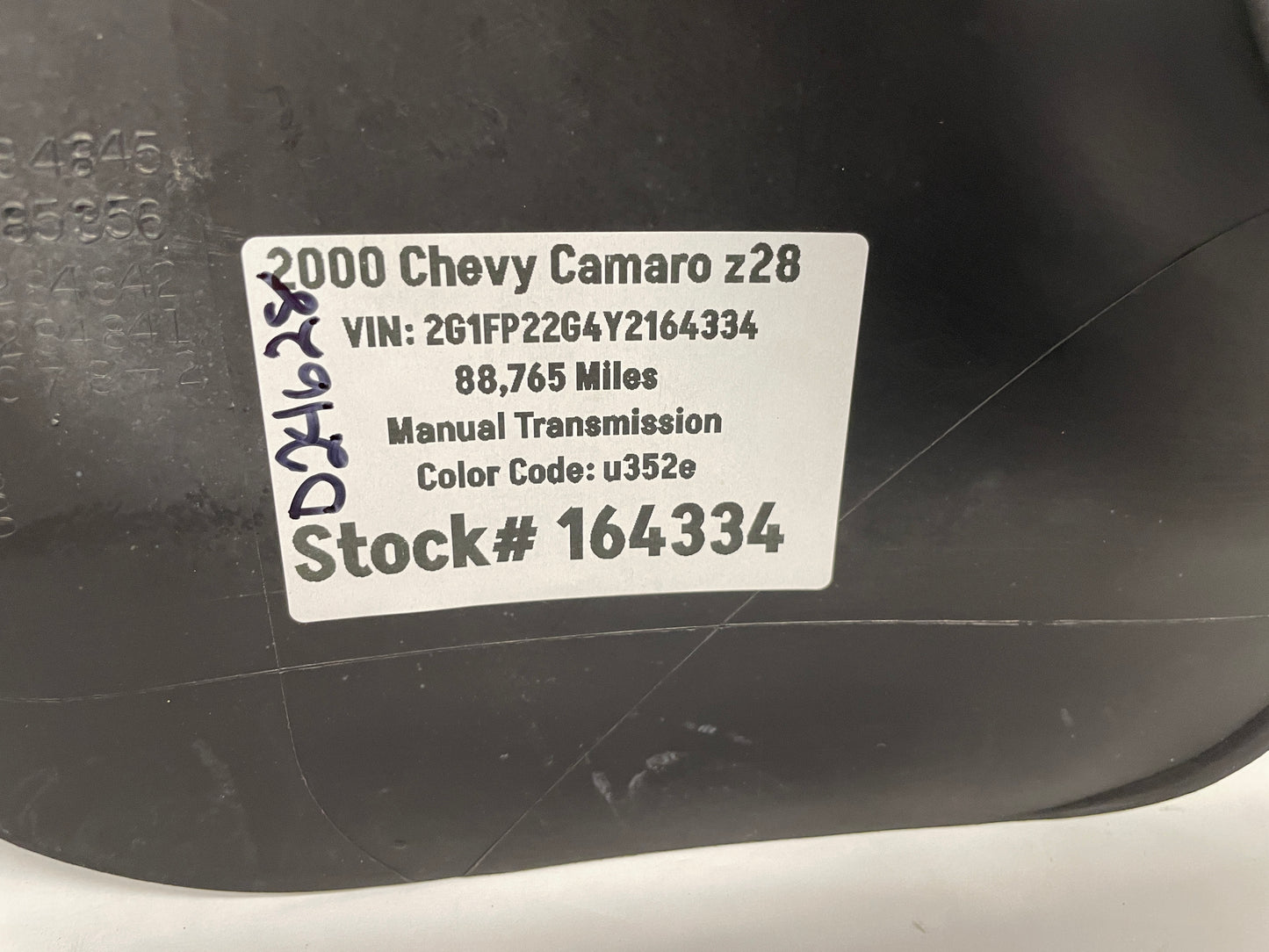 2000 Chevy Camaro Z28 LH Driver Interior Kick Panel Sill Trim Black Ebony OEM - Day's Parts Yard