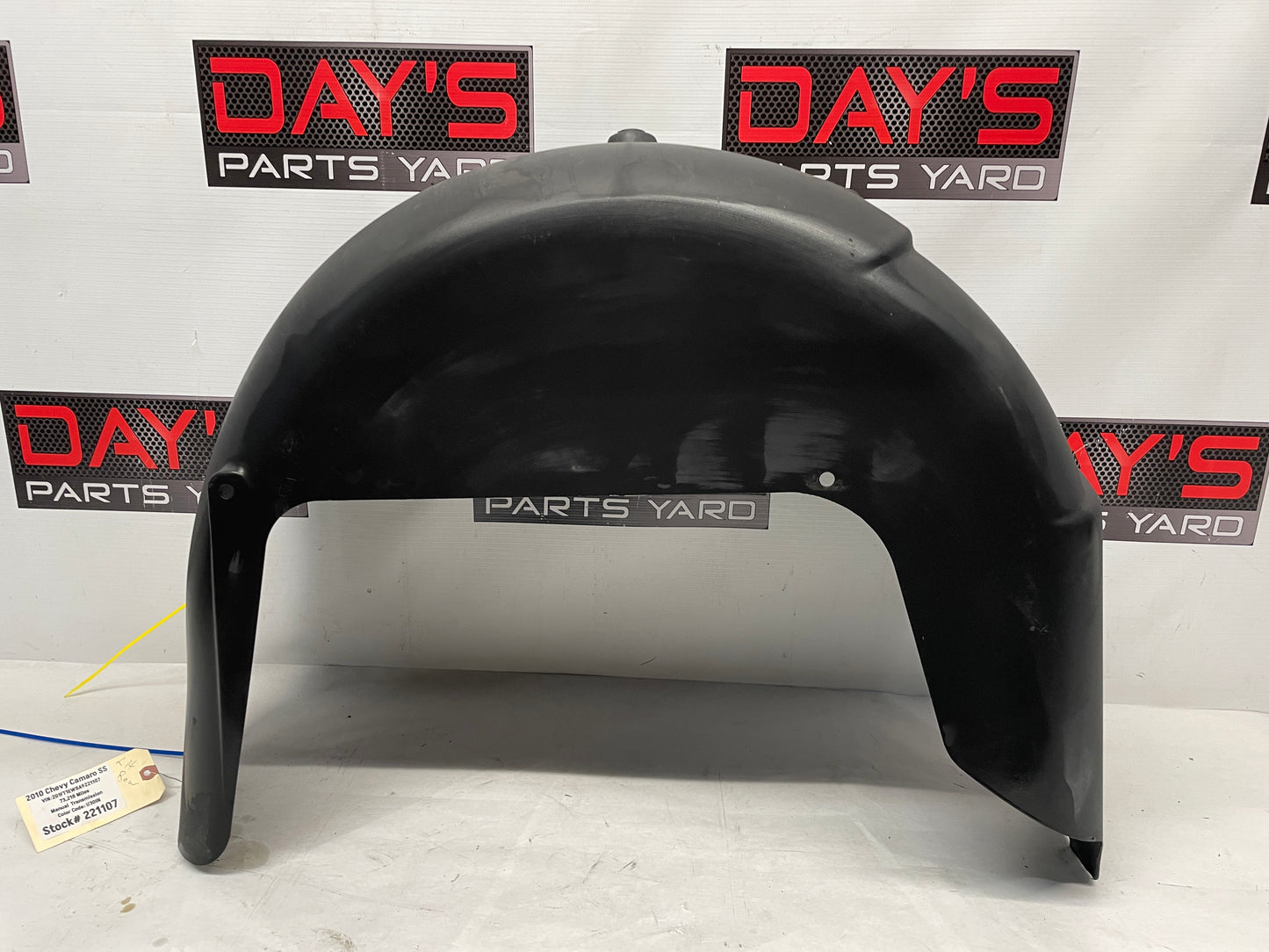 2010 Chevy Camaro SS LH Driver Rear Fender Wheel Well Liner OEM - Day's Parts Yard
