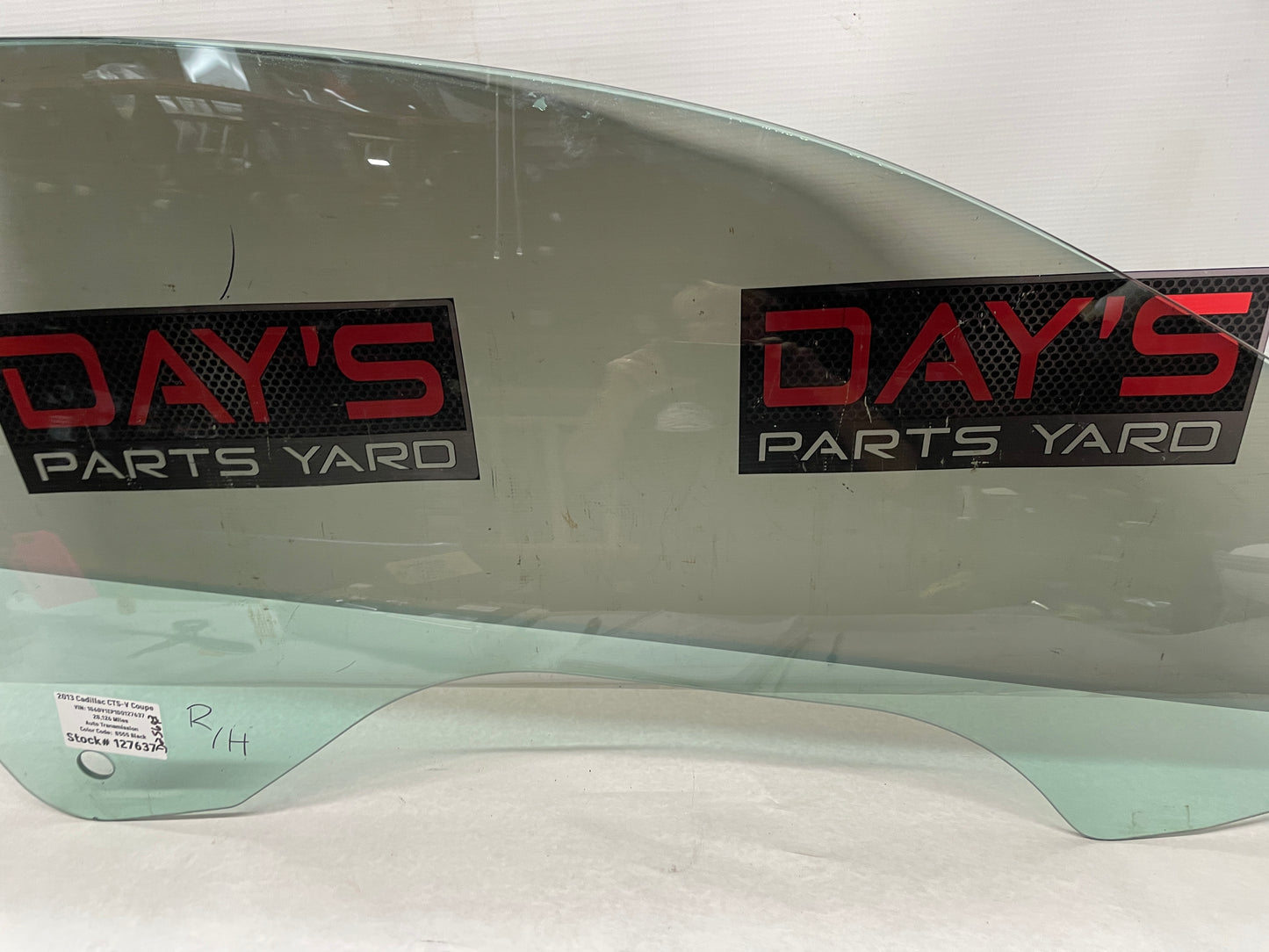 2013 Cadillac CTS-V CoupeRH Passenger Front Door Window Glass OEM - Day's Parts Yard