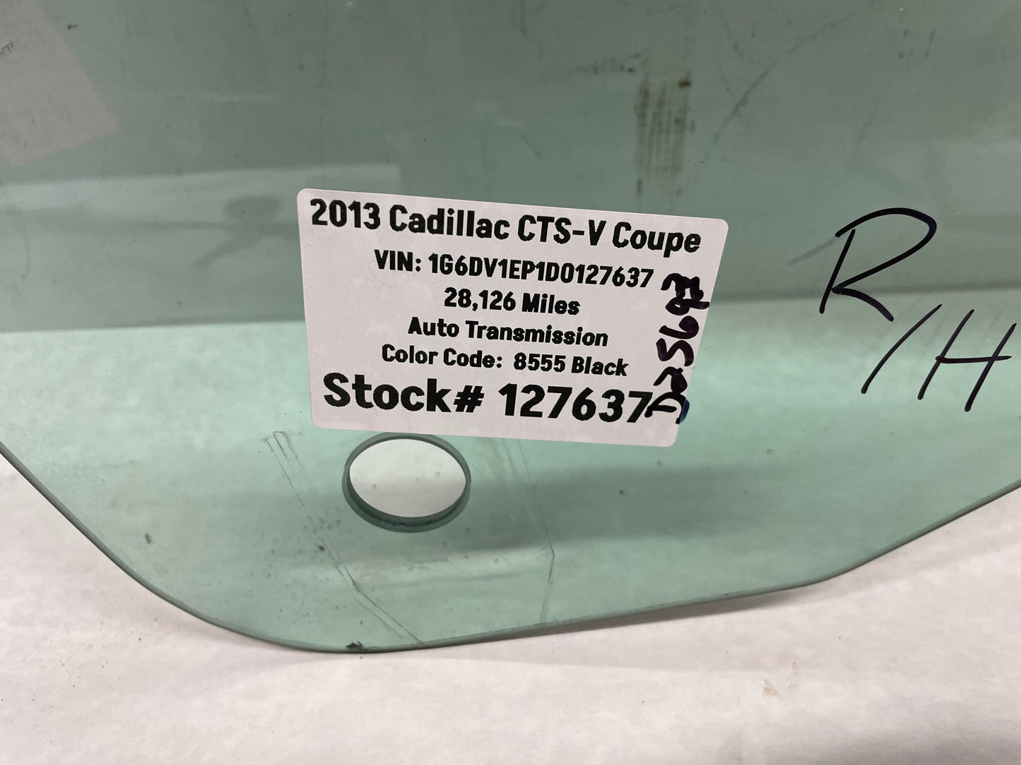 2013 Cadillac CTS-V CoupeRH Passenger Front Door Window Glass OEM - Day's Parts Yard