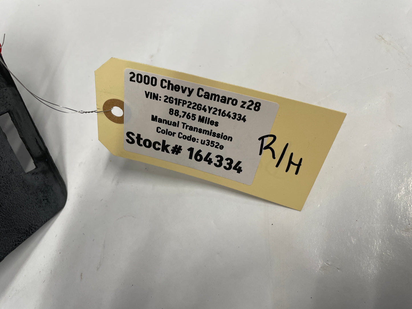 2000 Chevy Camaro Z28 RH Passenger Rear Interior Quarter Trim Panel Black Ebony OEM - Day's Parts Yard