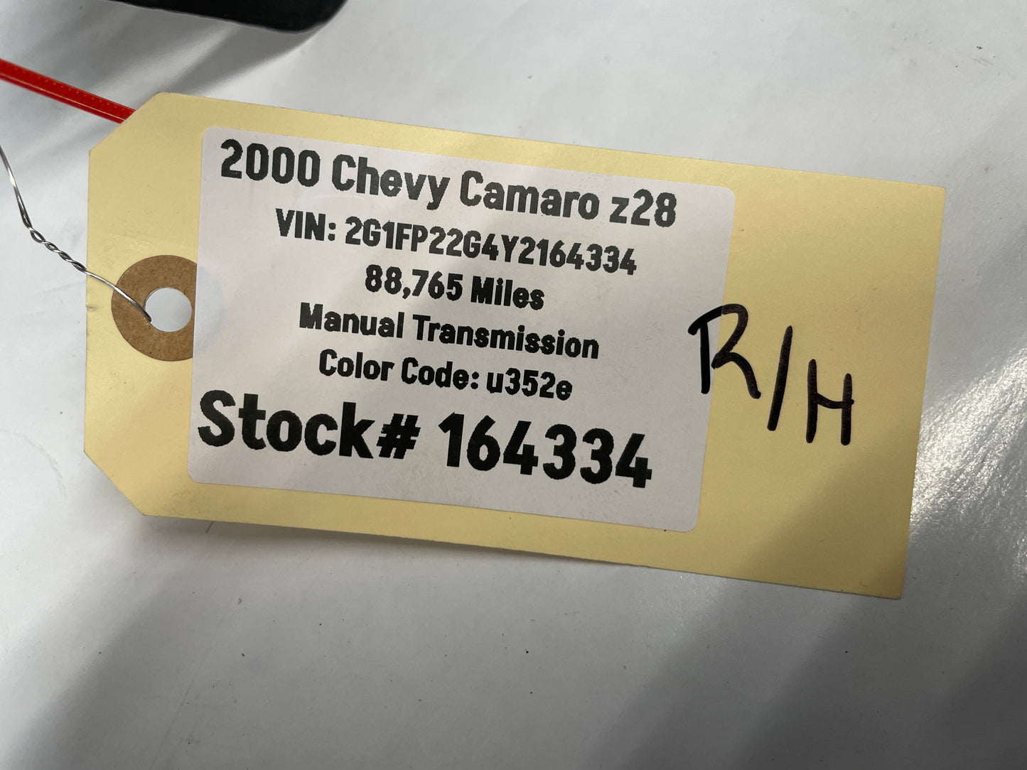 2000 Chevy Camaro Z28 RH Passenger Rear Interior Quarter Trim Panel Black Ebony OEM - Day's Parts Yard