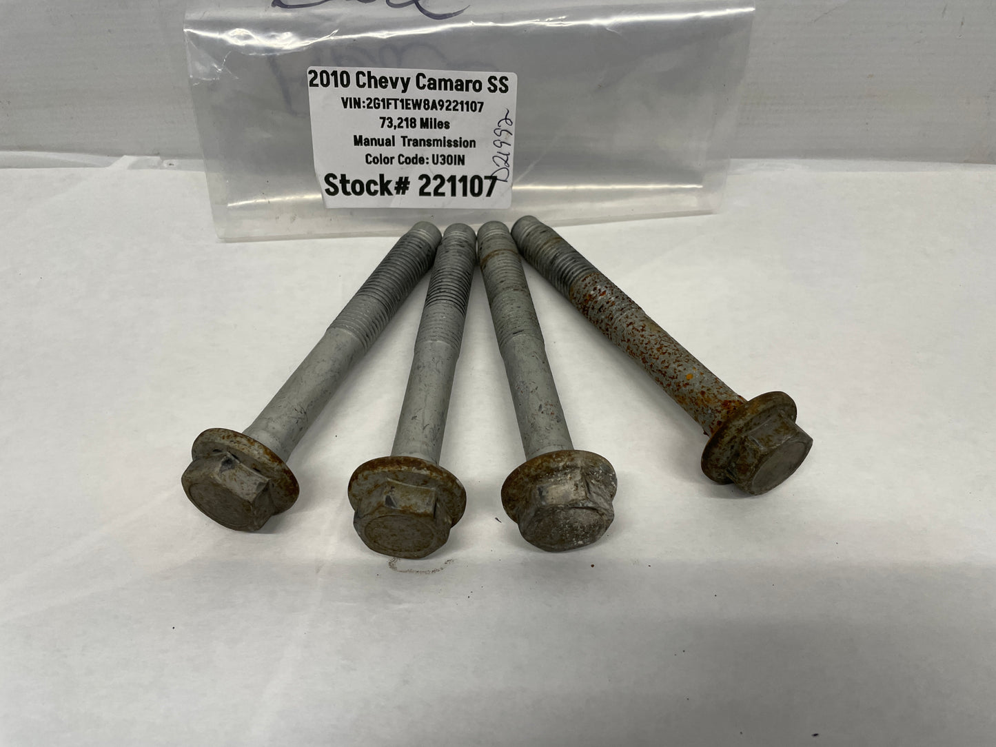 2010 Chevy Camaro SS Rear Suspension Cradle K Member Bolts Hardware OEM - Day's Parts Yard