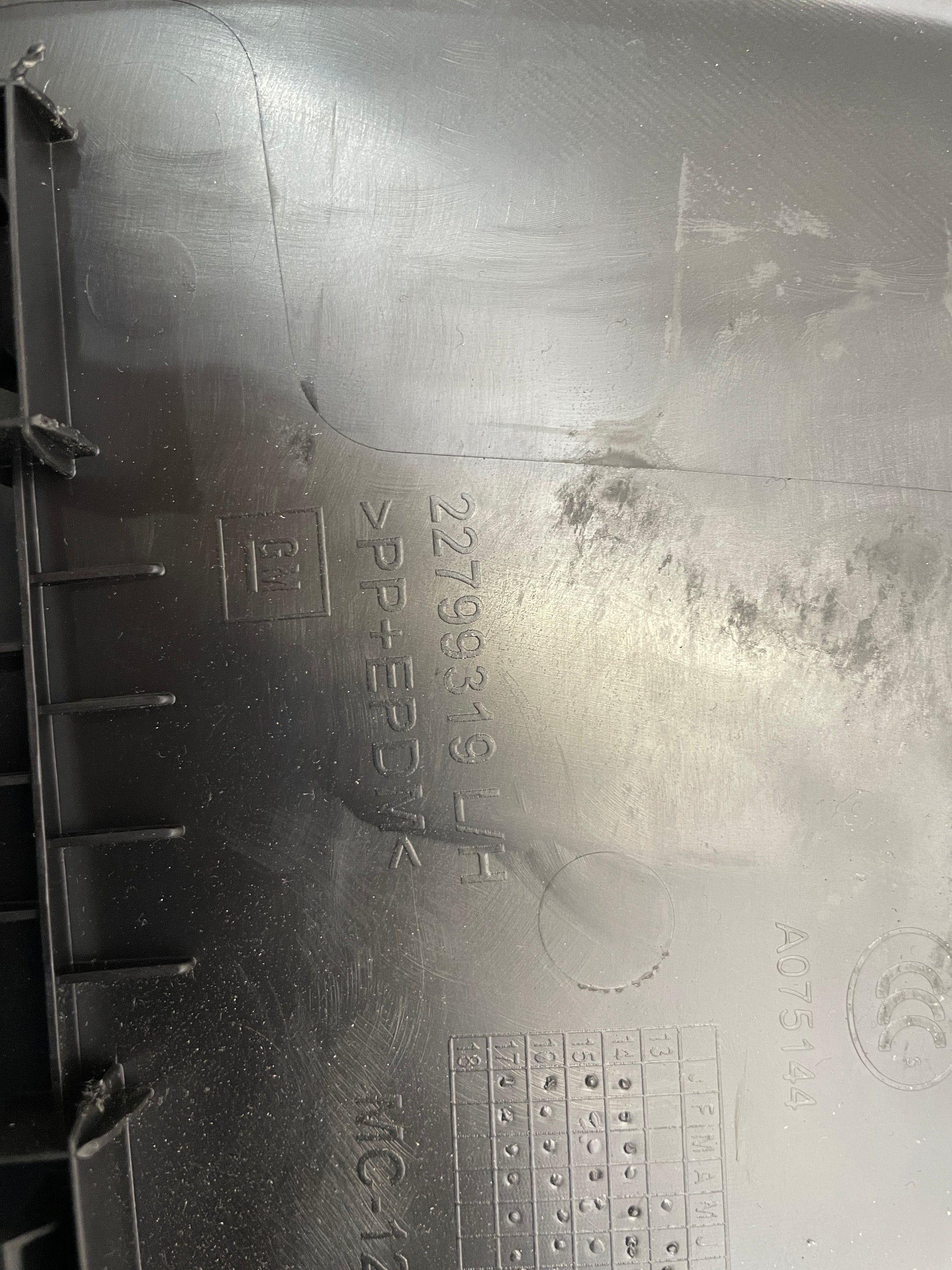 2018 Cadillac CTS-V LH Driver Lower B Pillar Trim Cover Black OEM - Day's Parts Yard