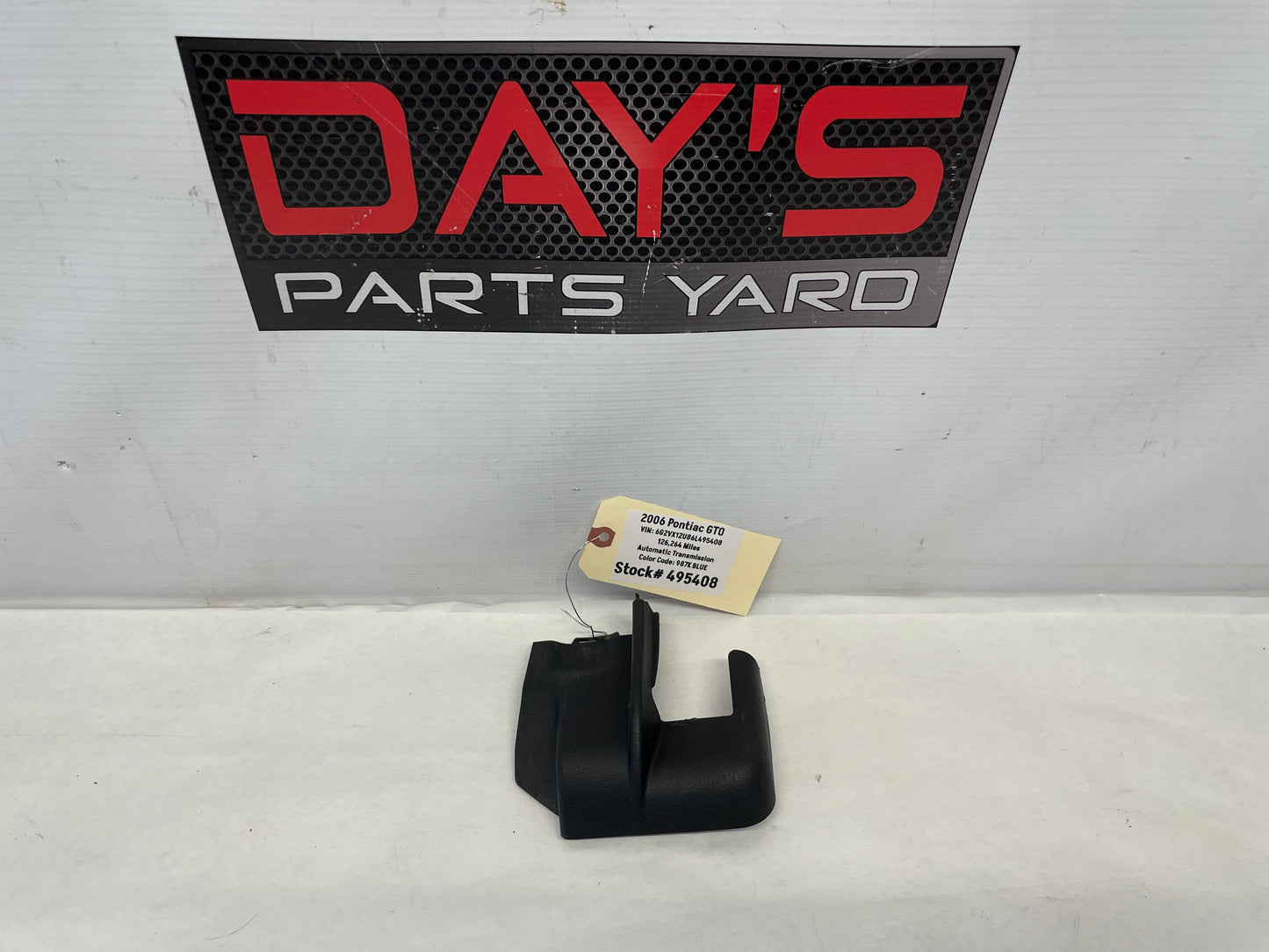 2006 Pontiac GTO LH Driver Seat Rail Track Bracket Trim Cover OEM - Day's Parts Yard