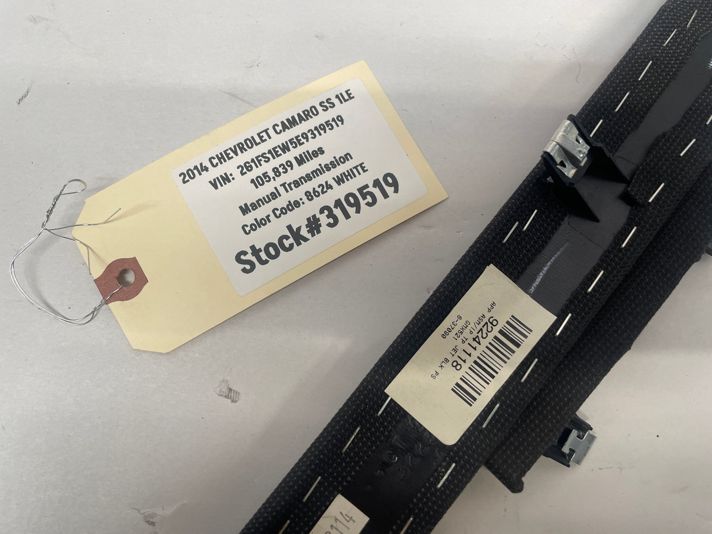 2014 Chevy Camaro SS 1LE Cloth Dash Panel Trim Molding 2 pc OEM - Day's Parts Yard