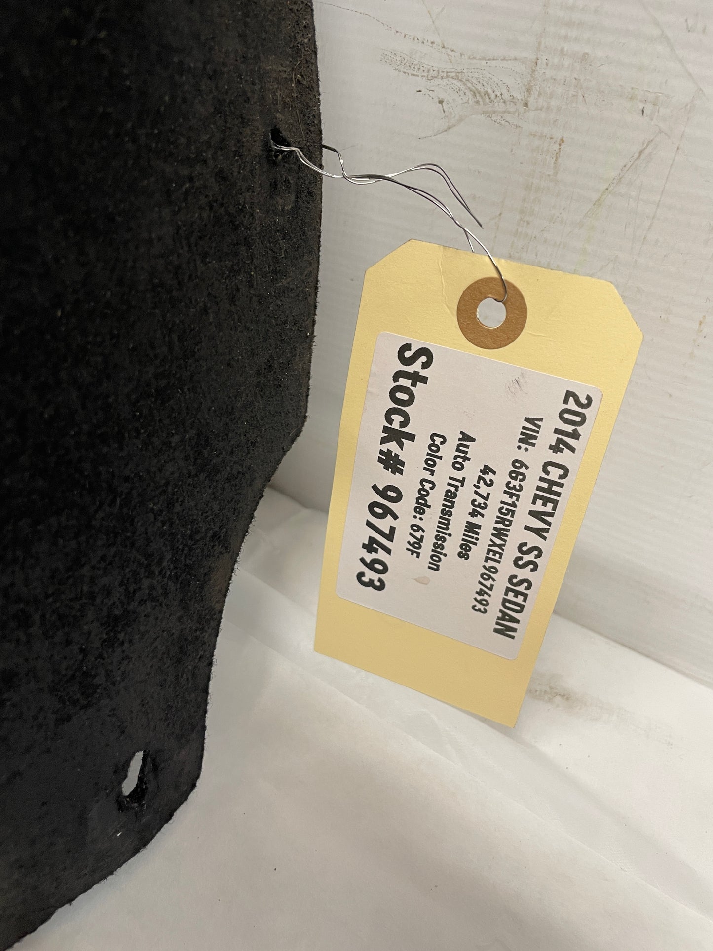 2014 Chevy SS Sedan RH Passenger Rear Fender Wheel House Liner OEM - Day's Parts Yard