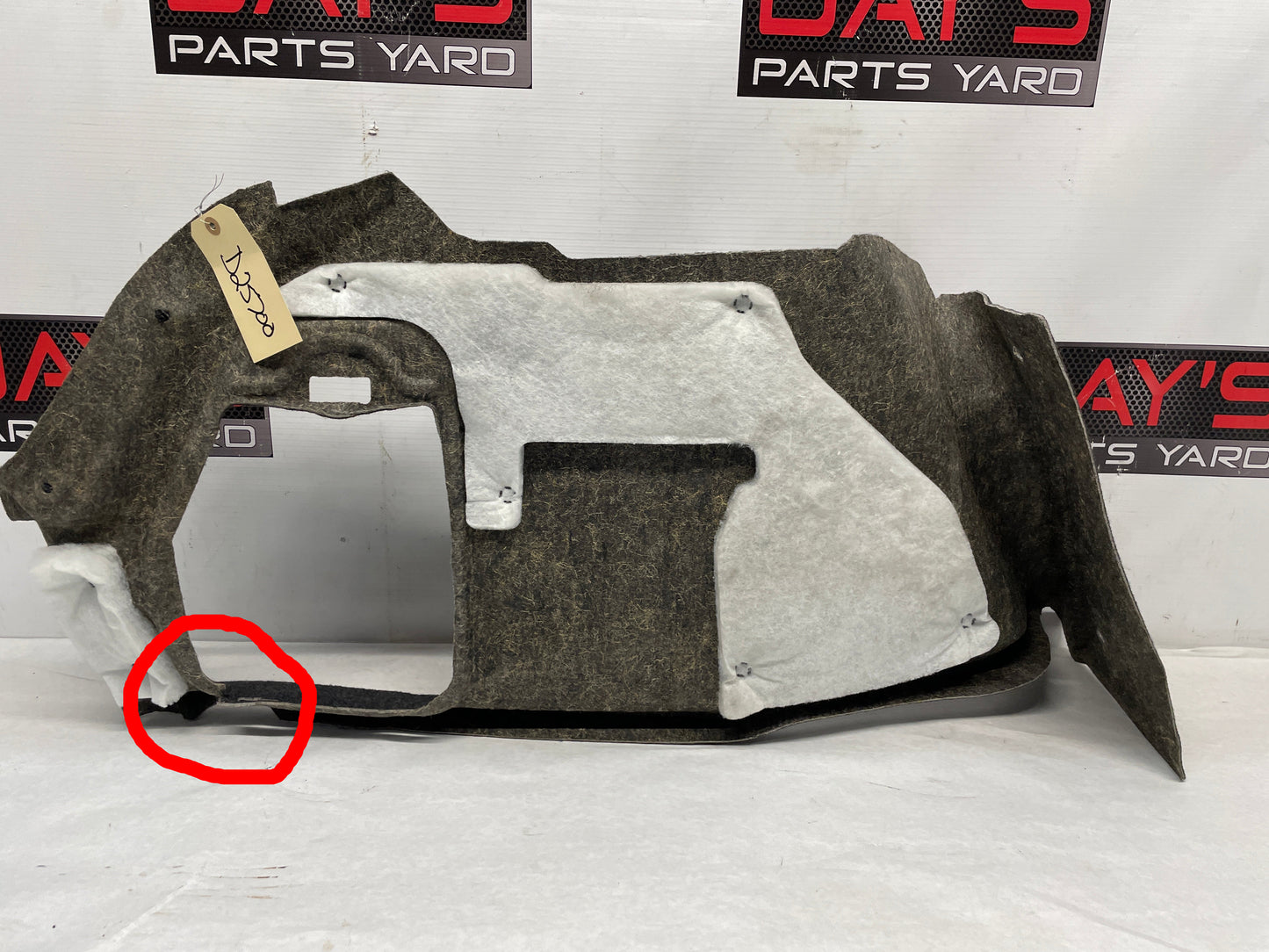 2013 Cadillac CTS-V Coupe RH Passenger Interior Quarter Trunk Carpet Liner OEM - Day's Parts Yard