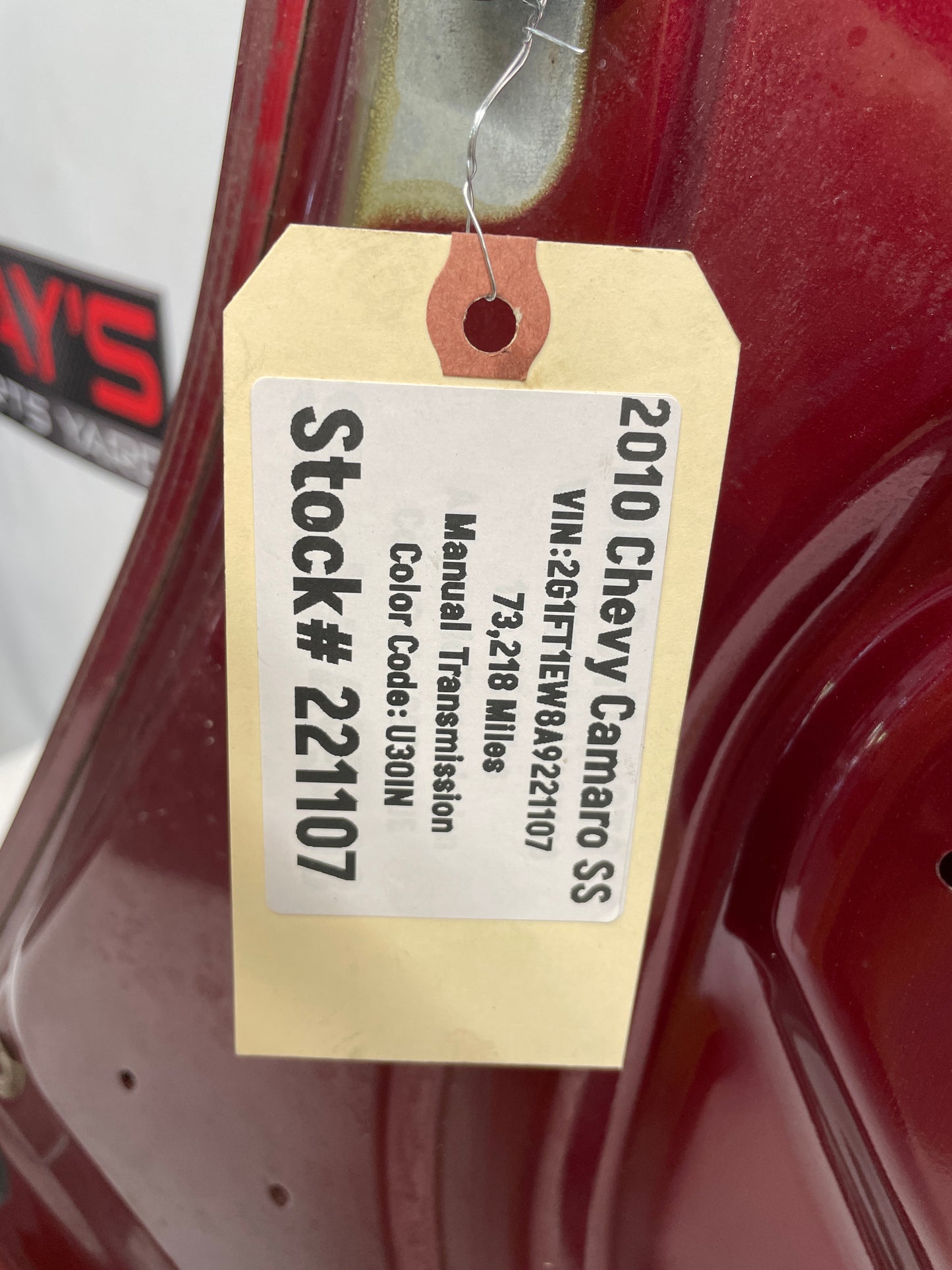 2010 Chevy Camaro SS Trunk Deck Lid OEM - Day's Parts Yard