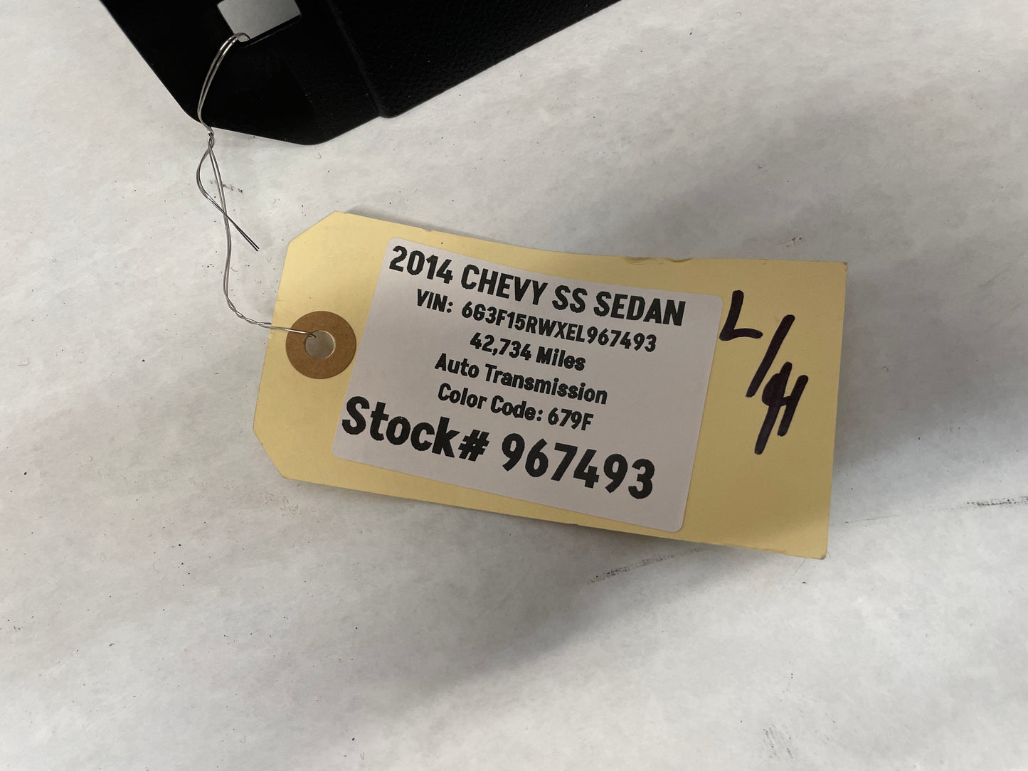2014 Chevy SS Sedan LH Driver Carpet Retainer OEM - Day's Parts Yard