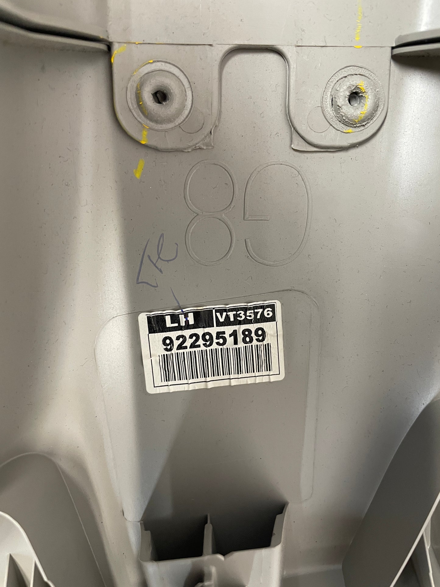 2014 Chevy SS Sedan LH Driver Interior B Center Pillar Seat Belt Trim Panel OEM - Day's Parts Yard