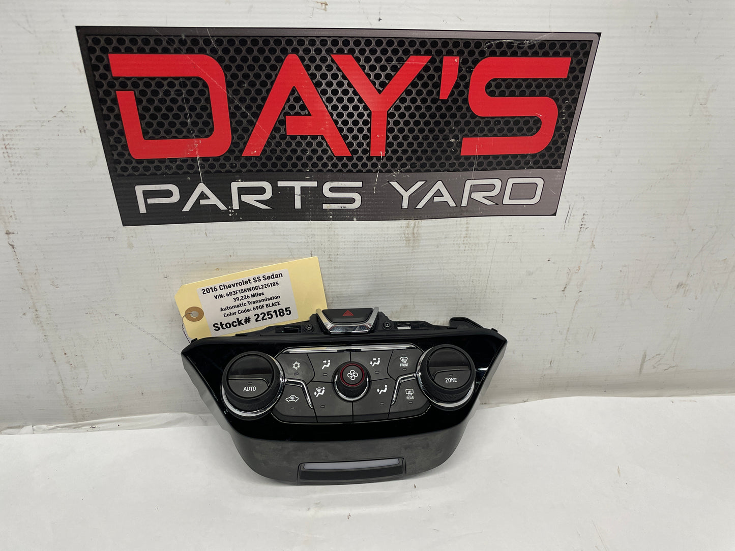 2016 Chevy SS Sedan Heater Air Conditioner HVAC Climate Controls OEM - Day's Parts Yard