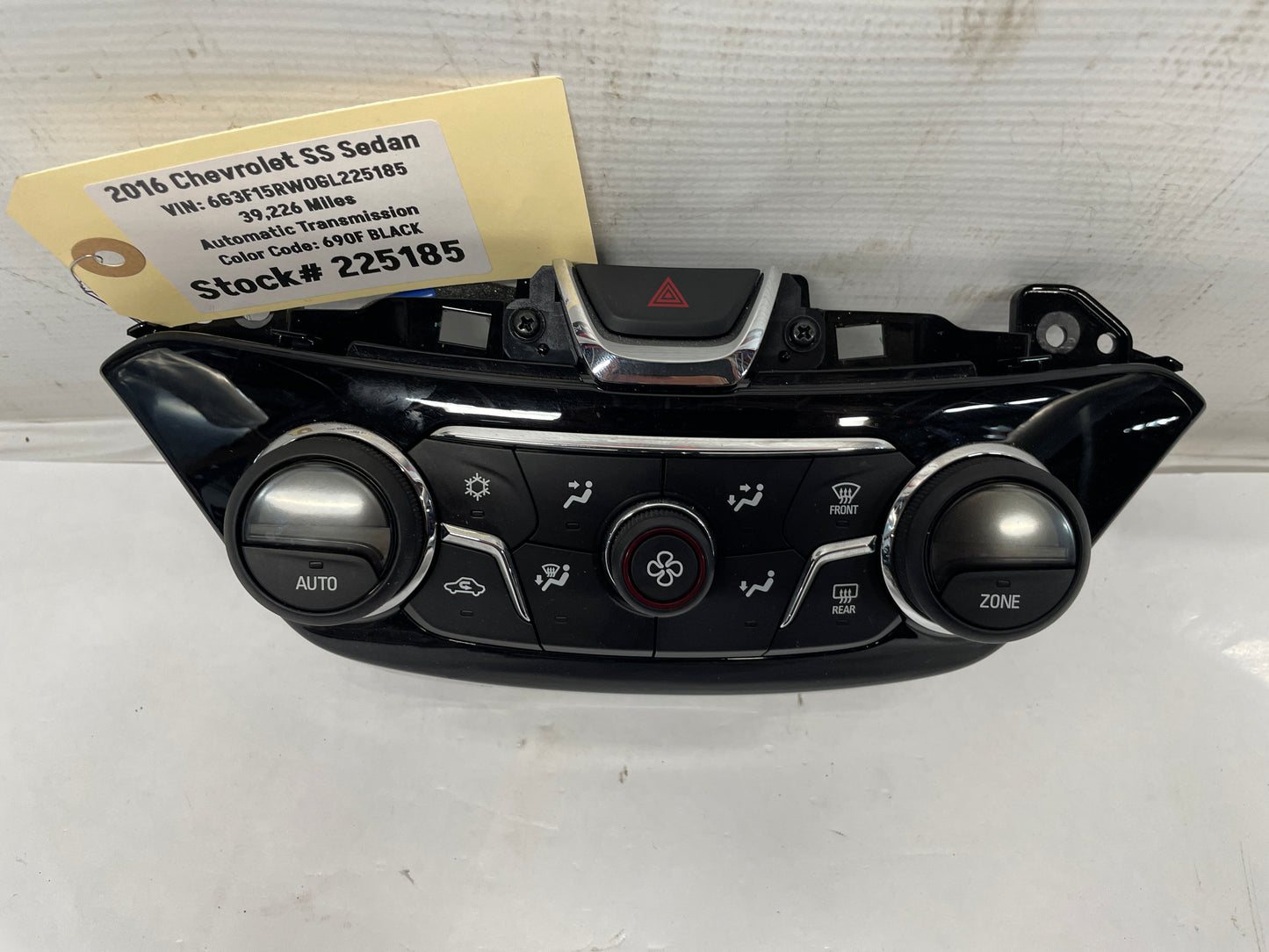 2016 Chevy SS Sedan Heater Air Conditioner HVAC Climate Controls OEM - Day's Parts Yard