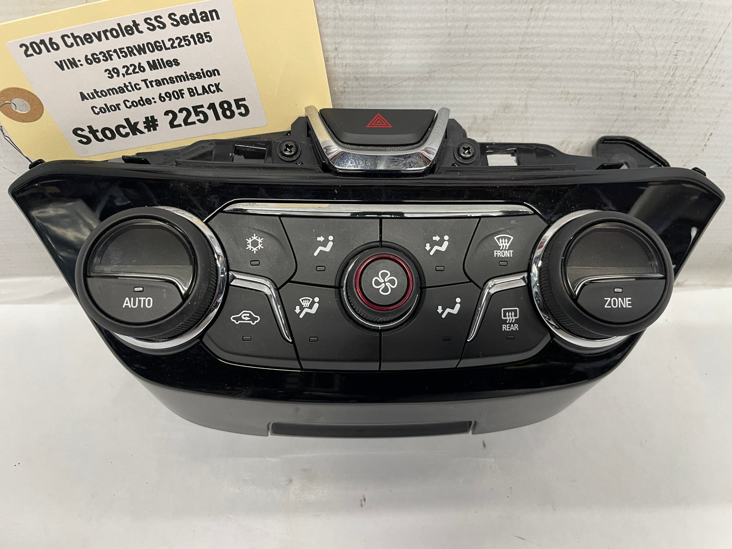 2016 Chevy SS Sedan Heater Air Conditioner HVAC Climate Controls OEM - Day's Parts Yard