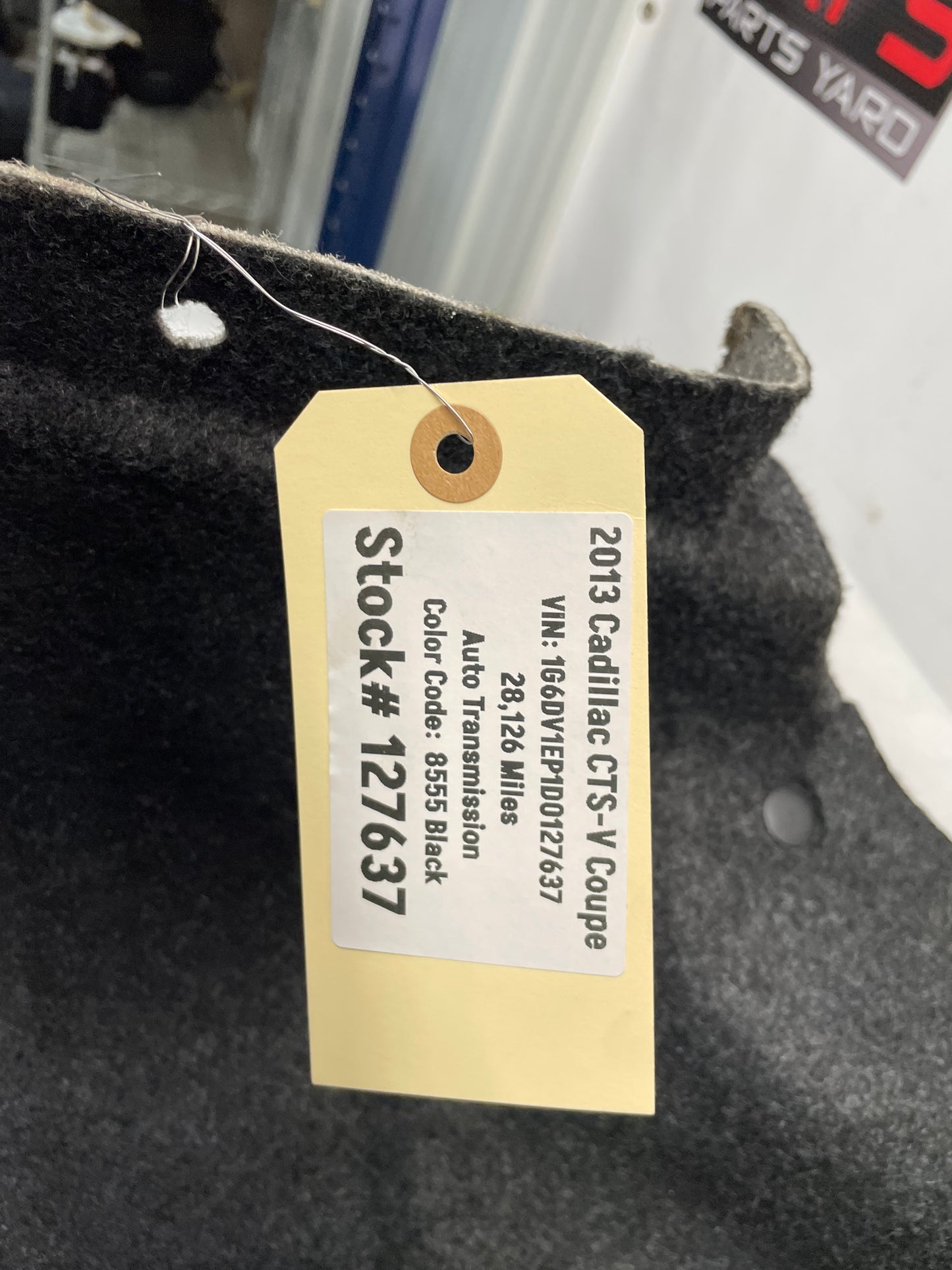 2013 Cadillac CTS-V Coupe LH Driver Interior Quarter Trunk Carpet Felt Liner OEM - Day's Parts Yard