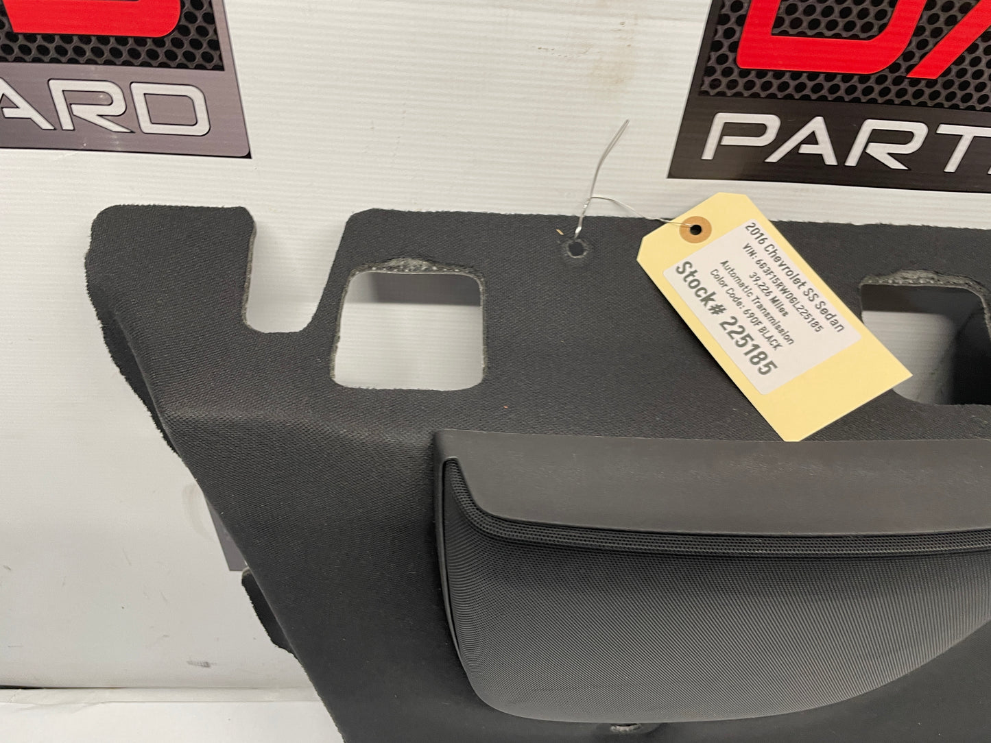 2016 Chevy SS Sedan Rear Package Deck Tray Parcel Shelf Trim Lid OEM - Day's Parts Yard