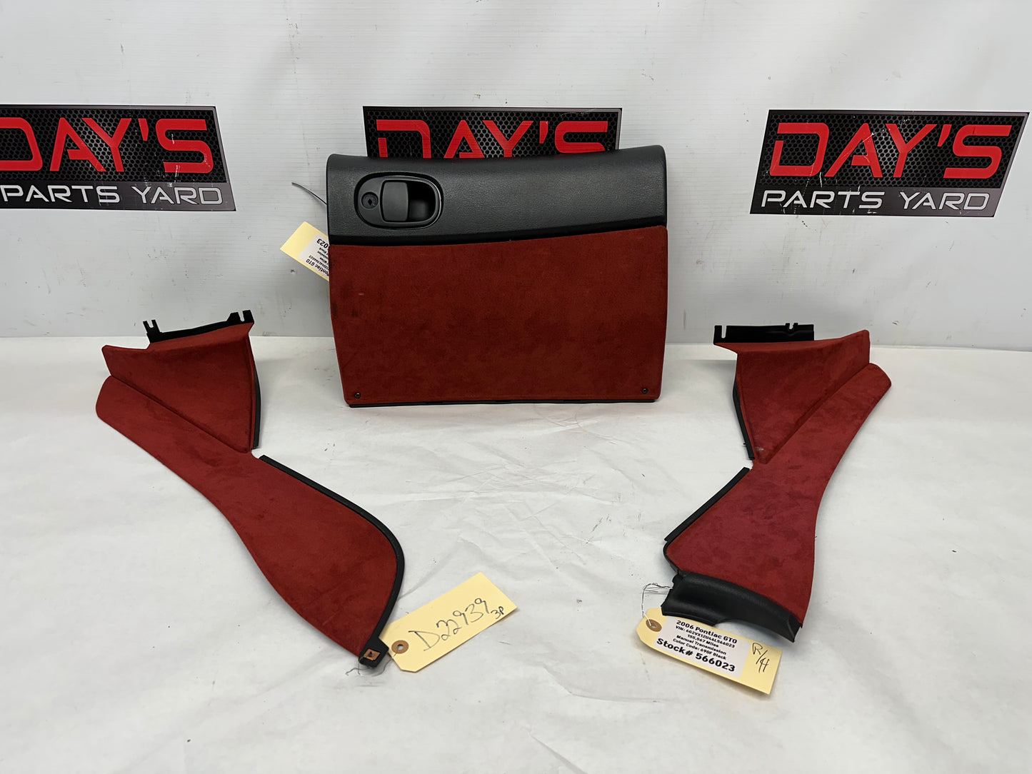 2006 Pontiac GTO Red Interior Trim and Glove Box, OEM - Day's Parts Yard
