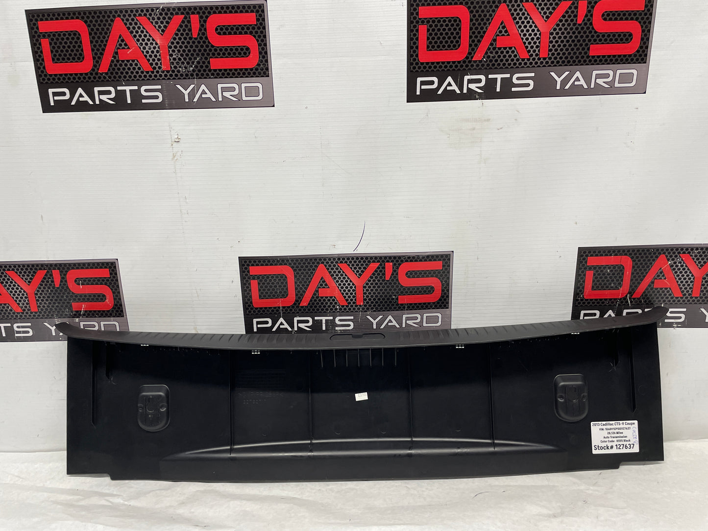 2013 Cadillac CTS-V Coupe Rear Trunk Cargo Compartment Sill Plate OEM - Day's Parts Yard