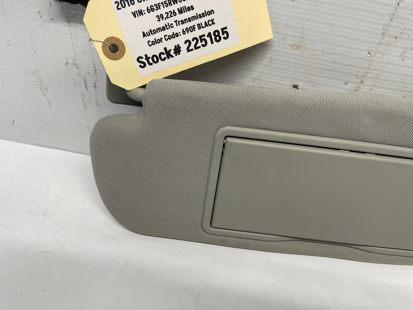 2016 Chevy SS Sedan RH & LH Sun Visor Sunvisor Shade Set w/ Clips OEM - Day's Parts Yard