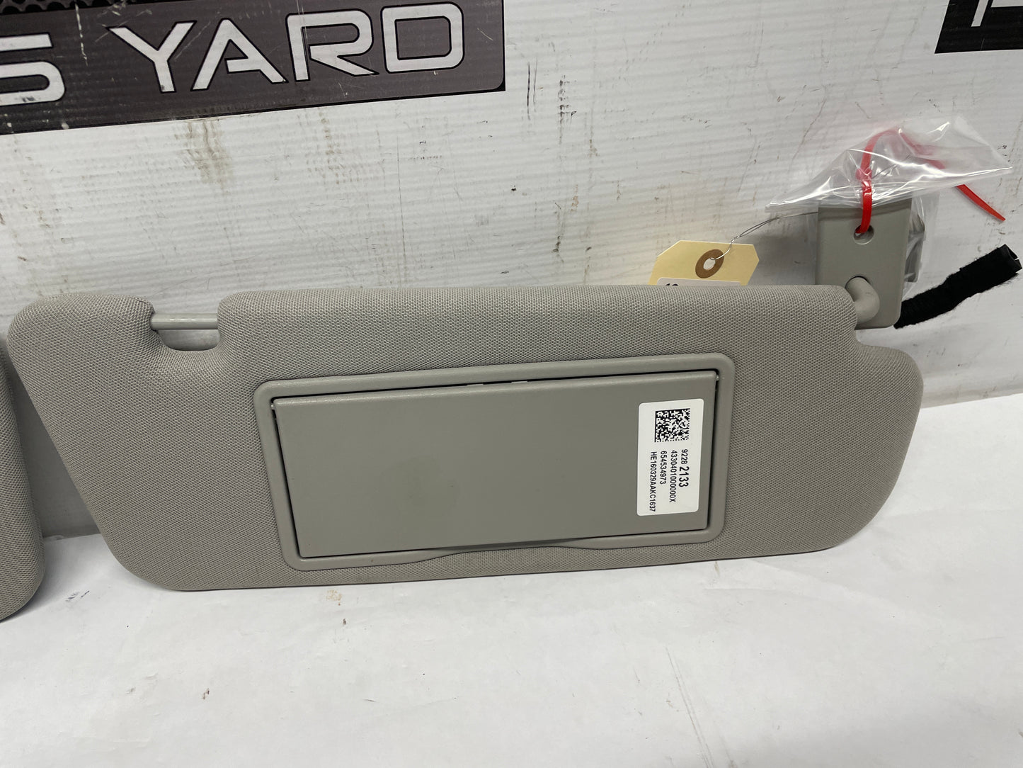 2016 Chevy SS Sedan RH & LH Sun Visor Sunvisor Shade Set w/ Clips OEM - Day's Parts Yard