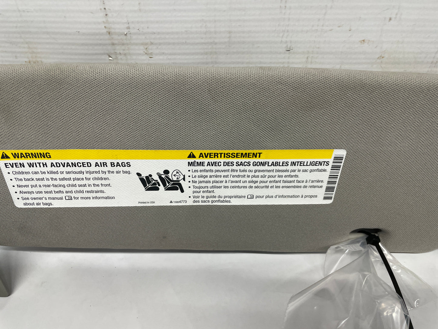 2016 Chevy SS Sedan RH & LH Sun Visor Sunvisor Shade Set w/ Clips OEM - Day's Parts Yard