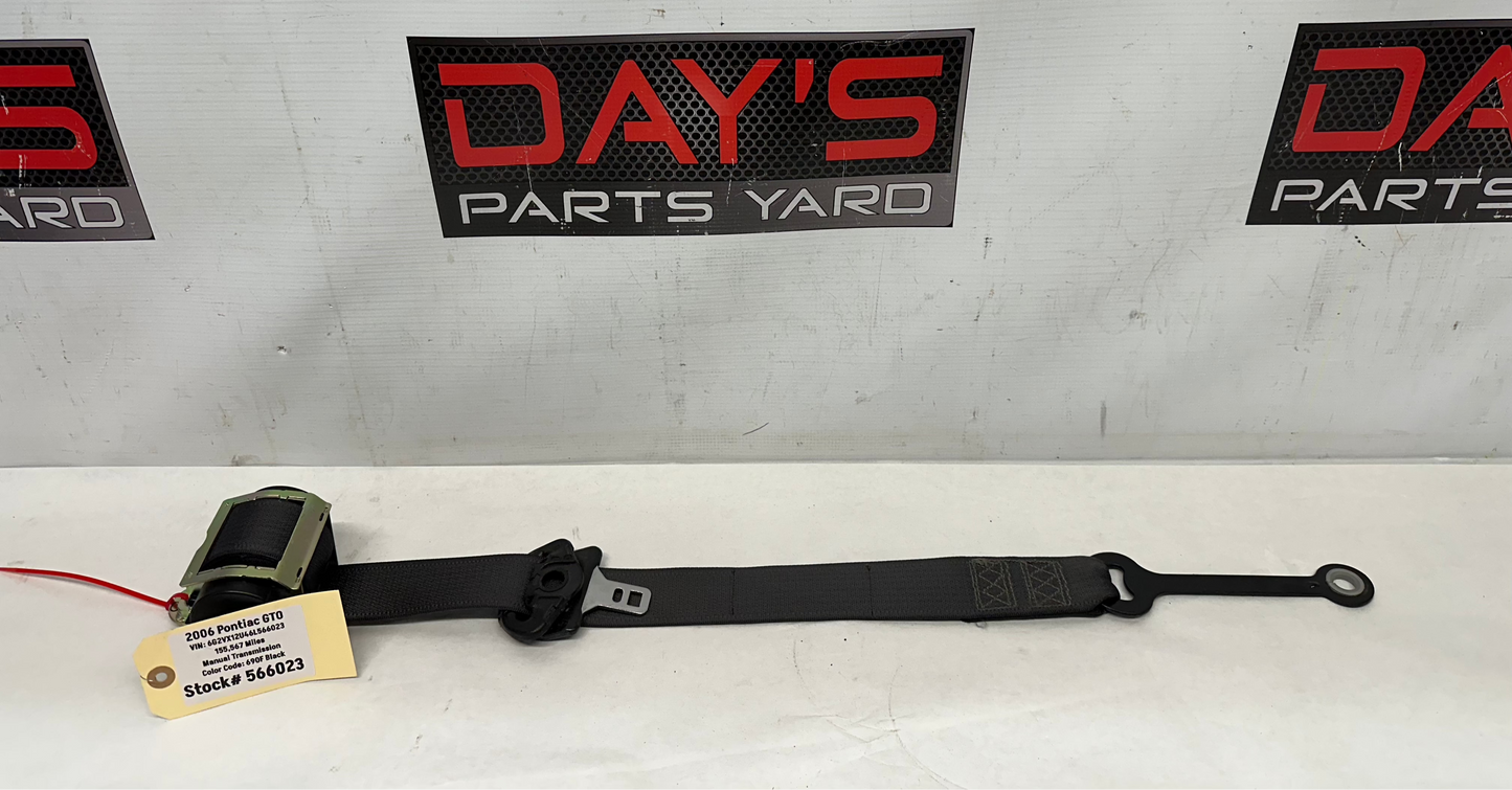 2006 Pontiac GTO RH Passenger Front Seatbelt Seat Belt Retractor OEM - Day's Parts Yard