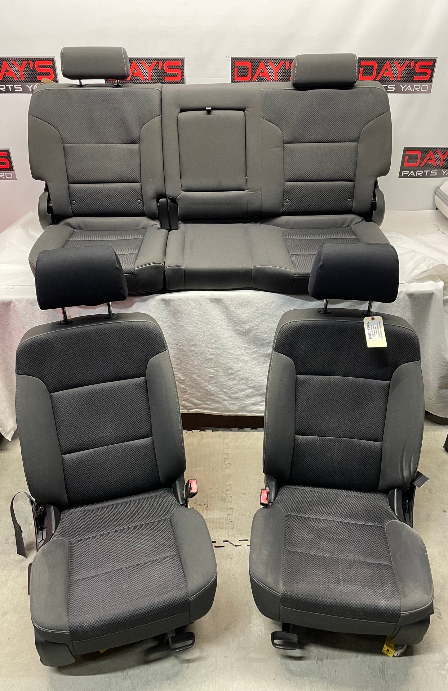 2015 Chevy Silverado K1500 Fronts and Rears Seats Cloth OEM - Day's Parts Yard