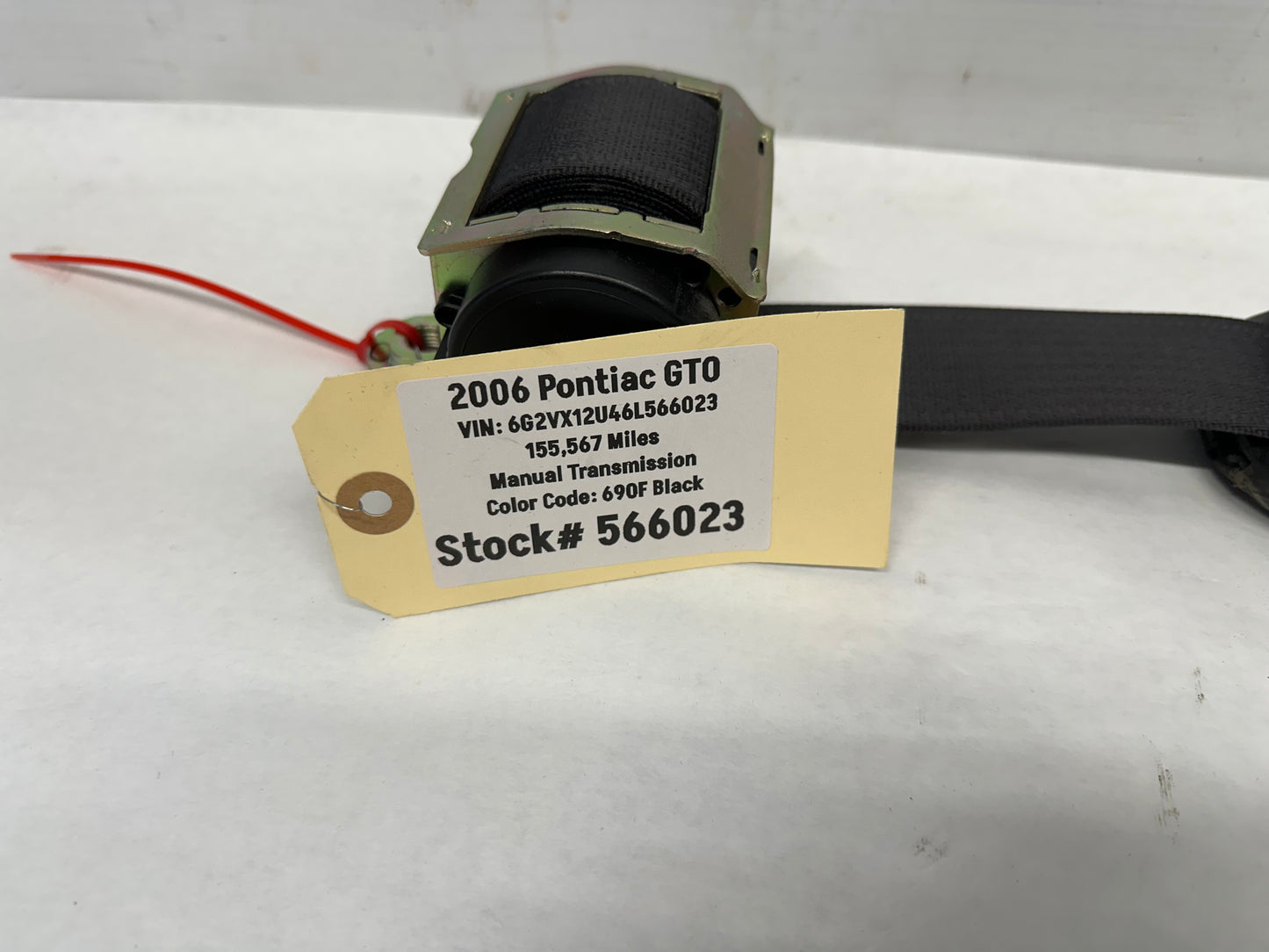 2006 Pontiac GTO RH Passenger Front Seatbelt Seat Belt Retractor OEM - Day's Parts Yard